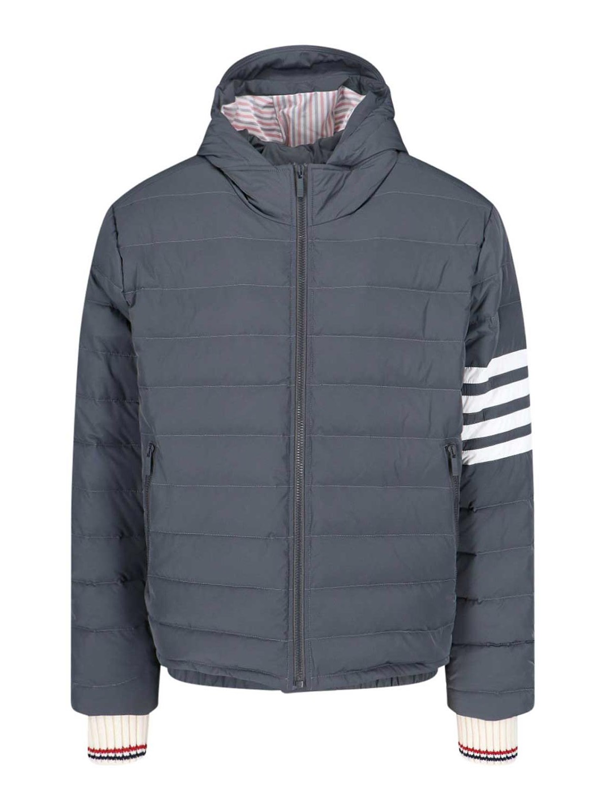 Shop Thom Browne Padded Jacket In Grey