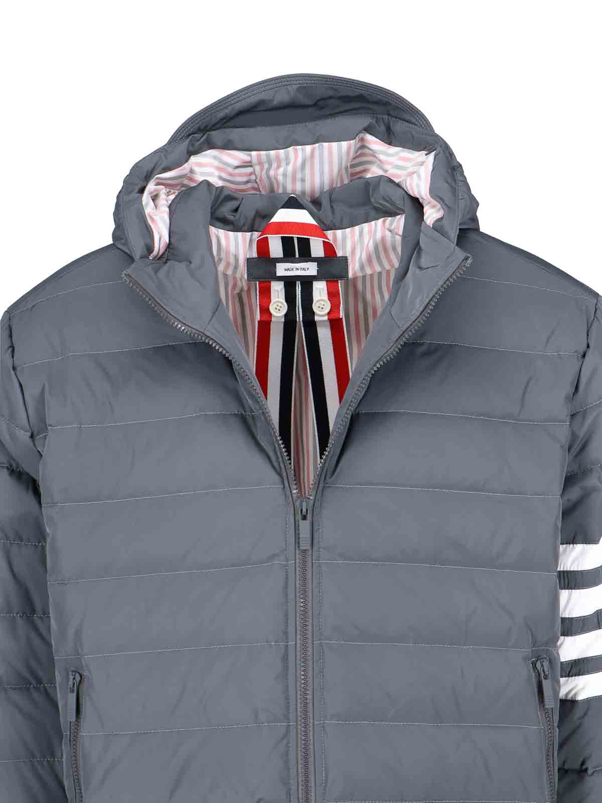 Shop Thom Browne Padded Jacket In Grey