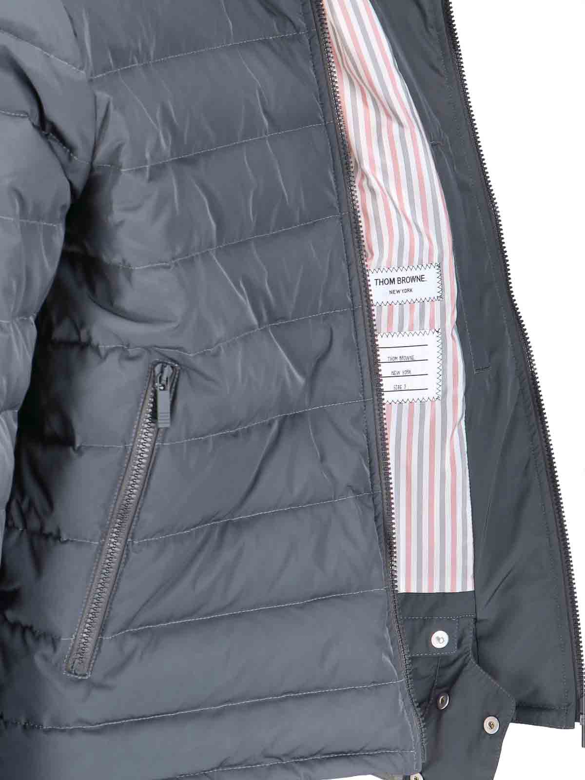 Shop Thom Browne Padded Jacket In Grey