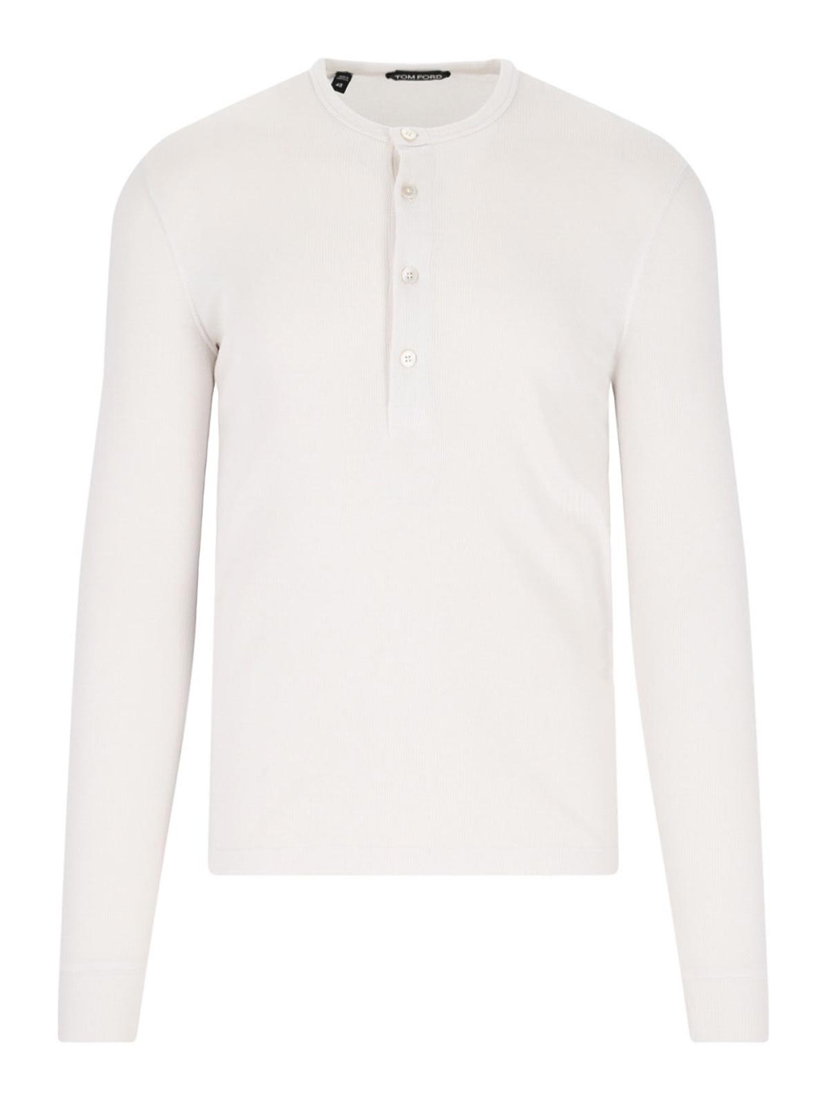Shop Tom Ford Camiseta - Henley In White