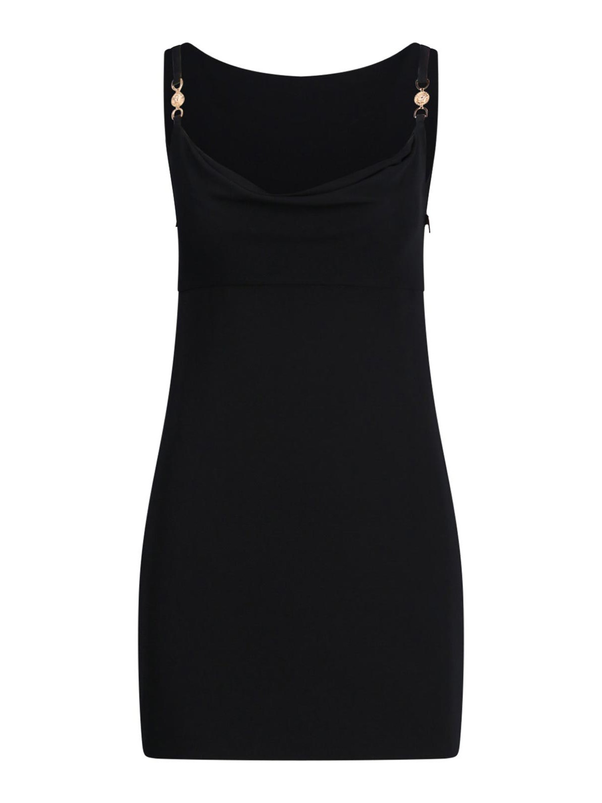 Shop Versace Short Dress In Black
