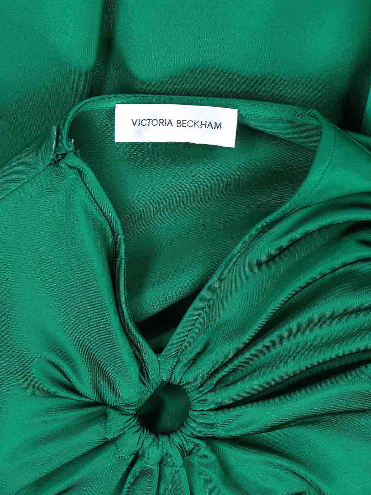 Shop Victoria Beckham Scarfed Top In Green