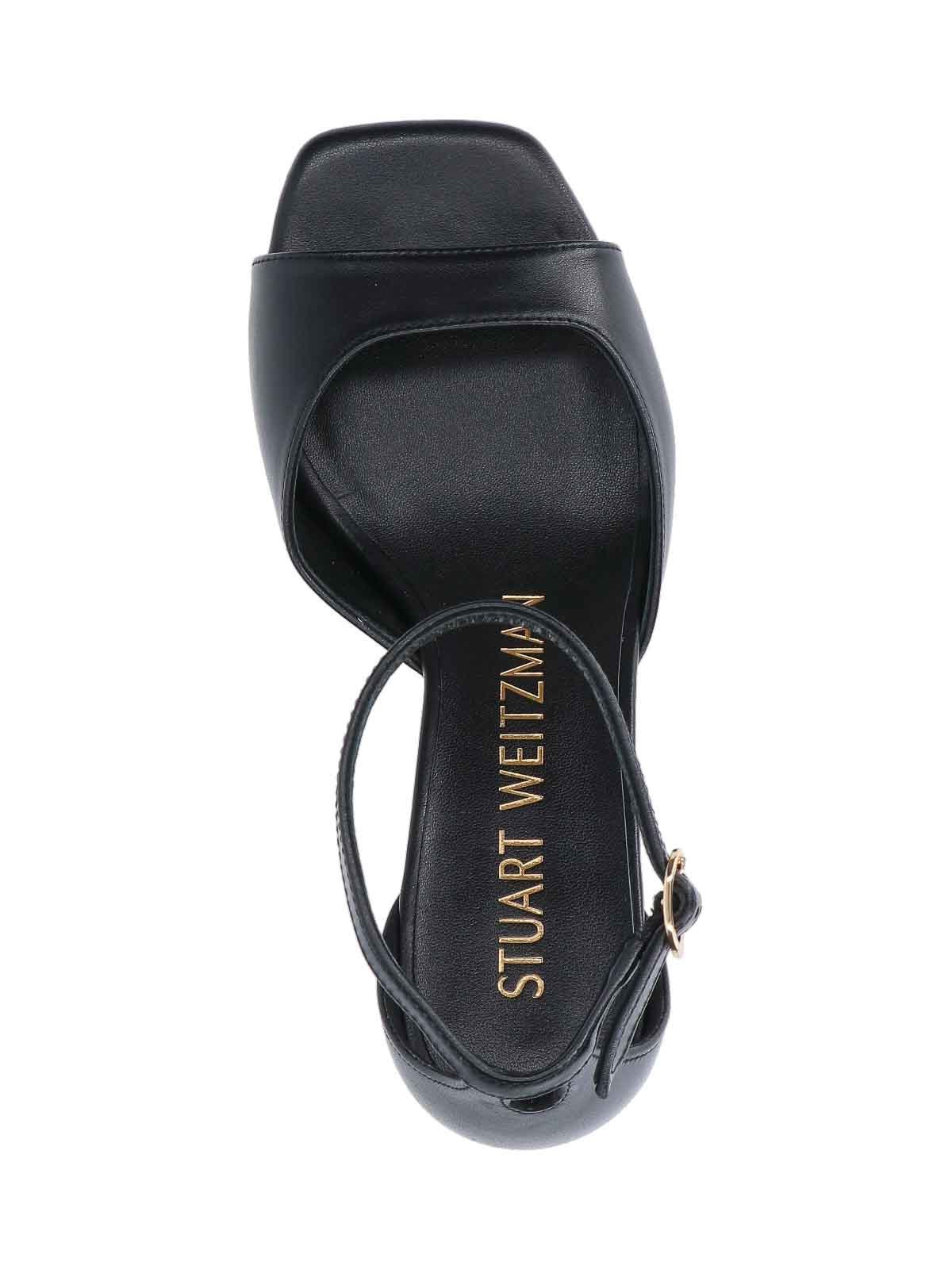 Shop Stuart Weitzman Nudist Sandals In Black