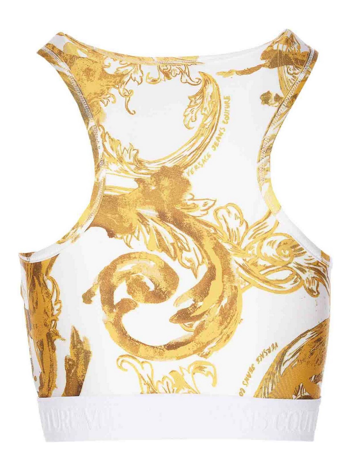 Shop Versace Jeans Couture Top - Blanco In White