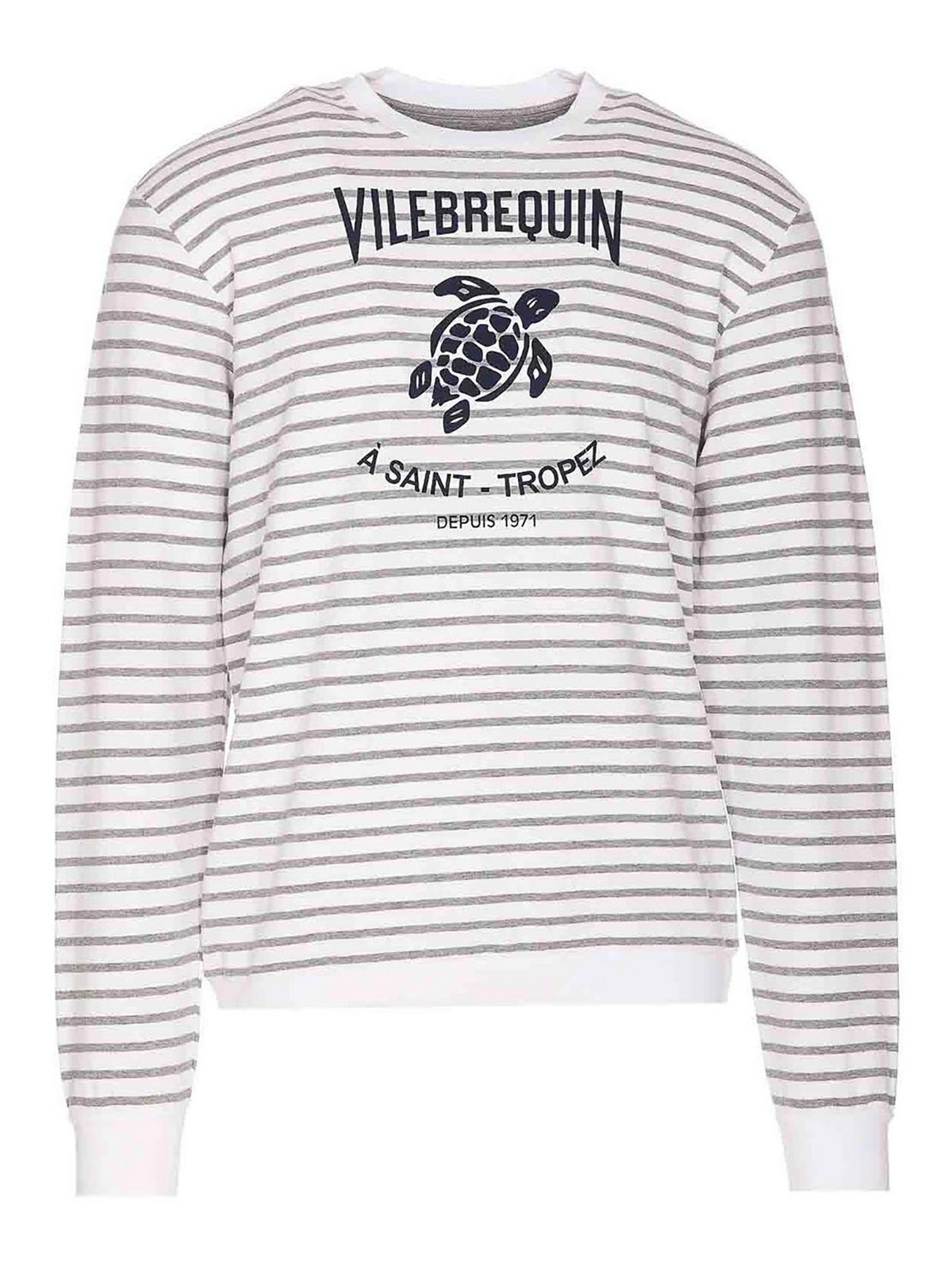 Shop Vilebrequin Turtle Logo Long Sleeves T-shirt In White