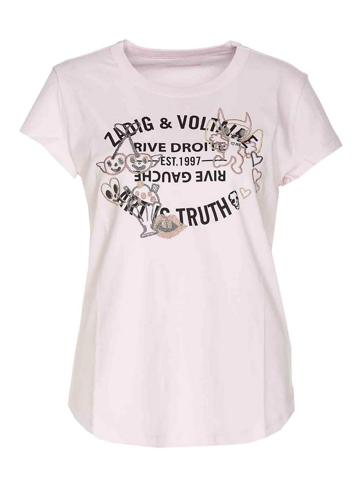 Shop Zadig & Voltaire Pink Woop T-shirt In Nude & Neutrals