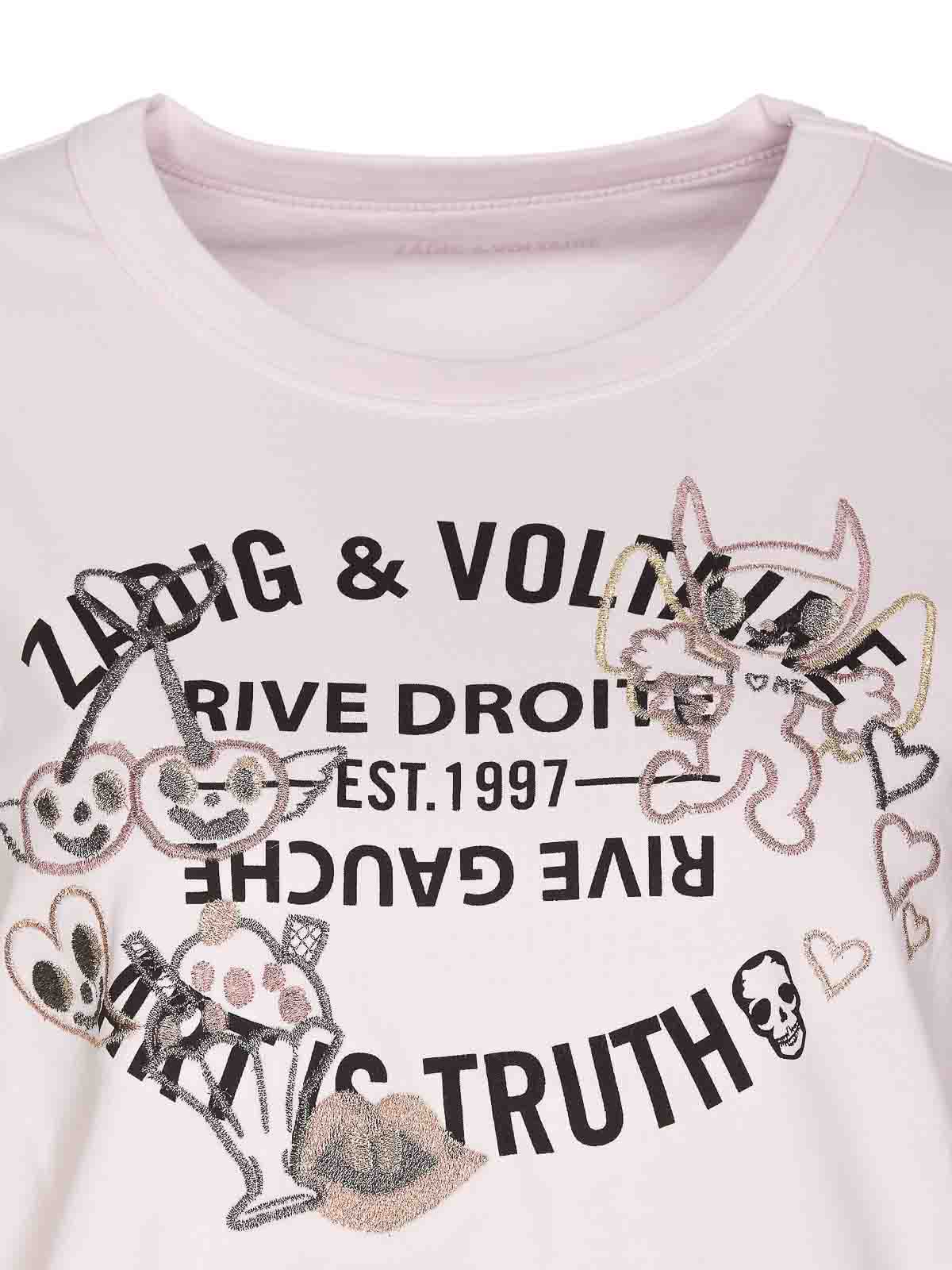 Shop Zadig & Voltaire Pink Woop T-shirt In Nude & Neutrals