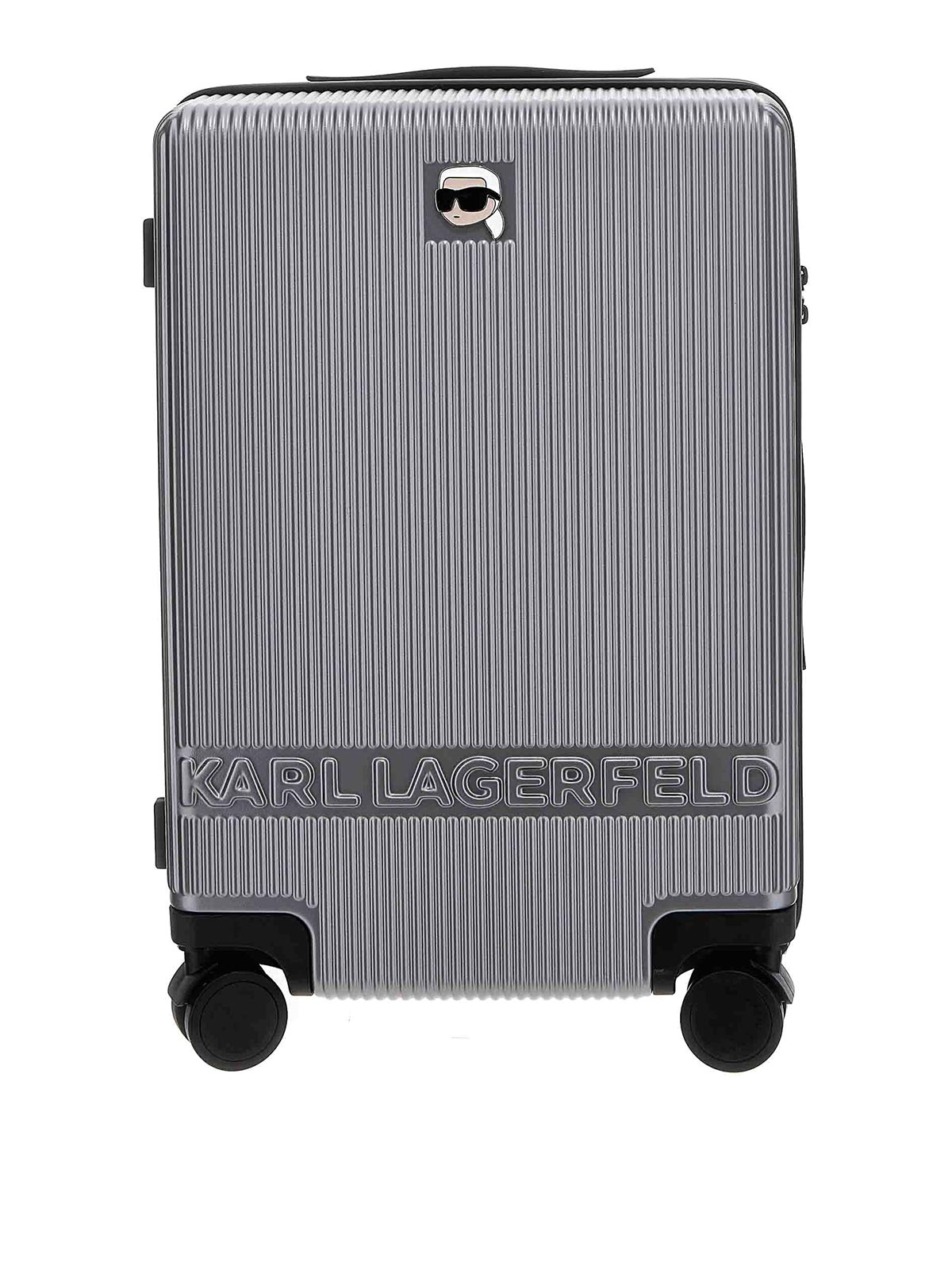 Shop Karl Lagerfeld K/ikonik' Trolley In Silver