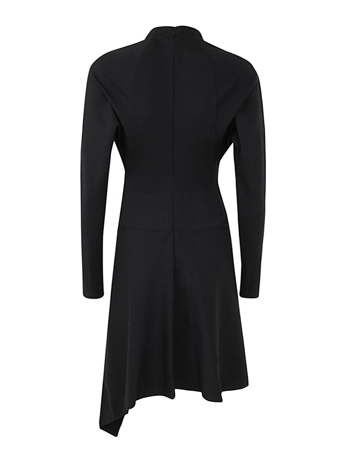 Shop Jw Anderson Neck Chain Long Sleeve Dress In Black