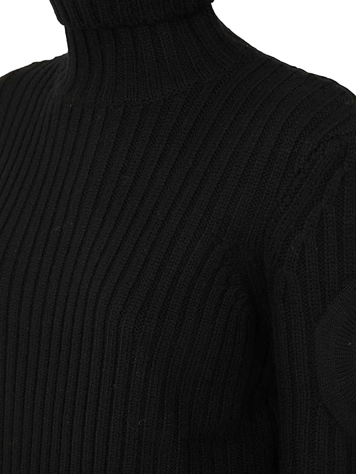 Shop Jw Anderson Cut Out Sleeve Turtleneck Jumper In Black