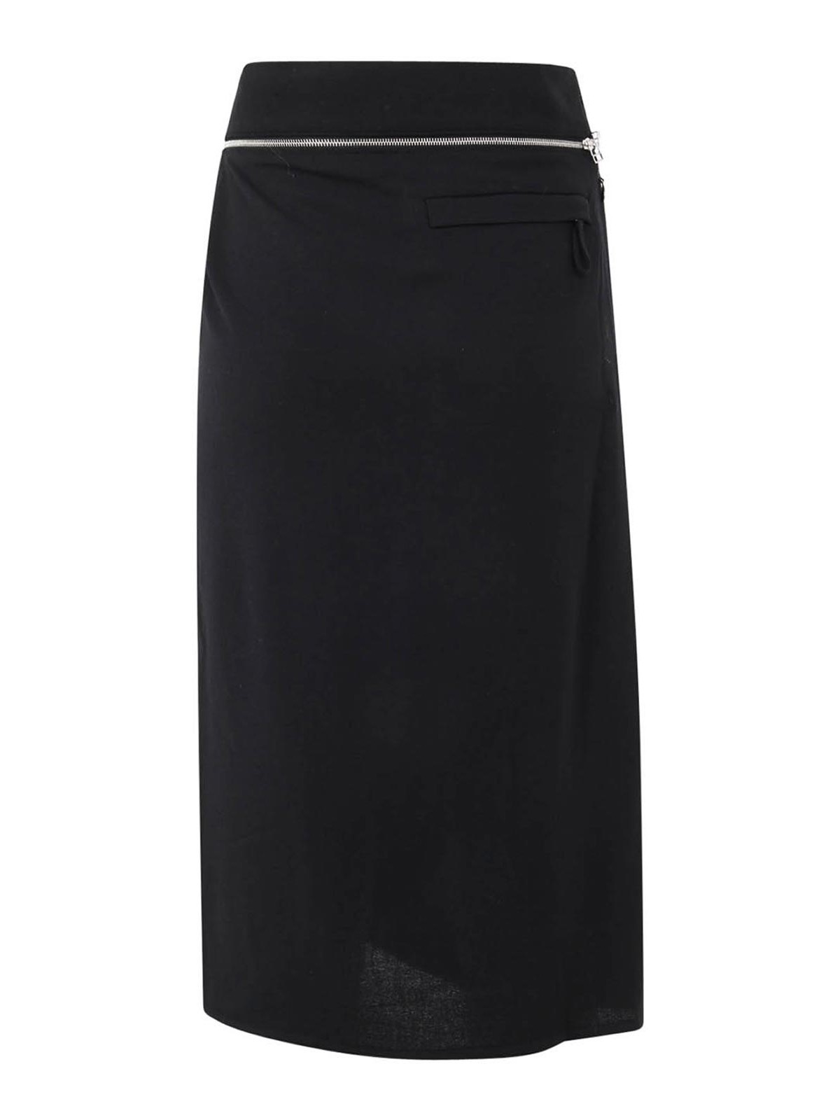 Shop Jacquemus La Jupe Bodri Midi Skirt Deep Split Detail In Black