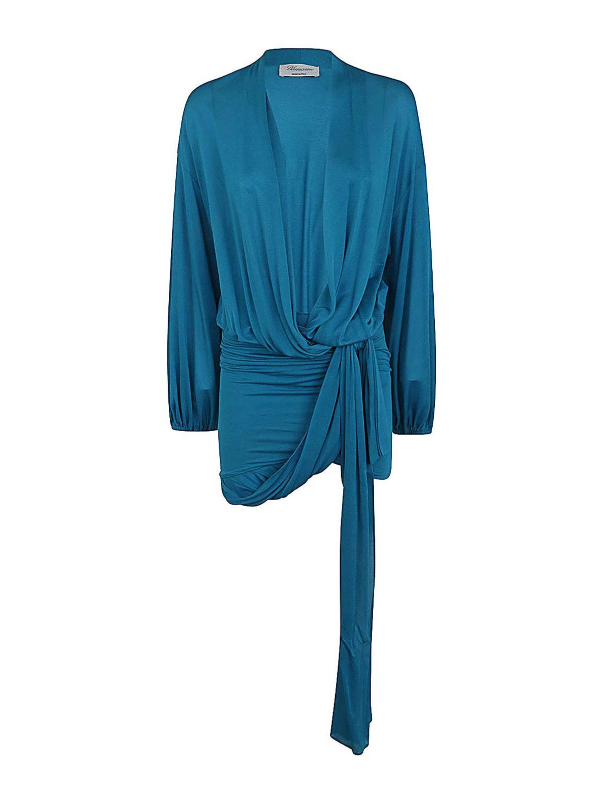 Shop Blumarine Mini Dress In Blue