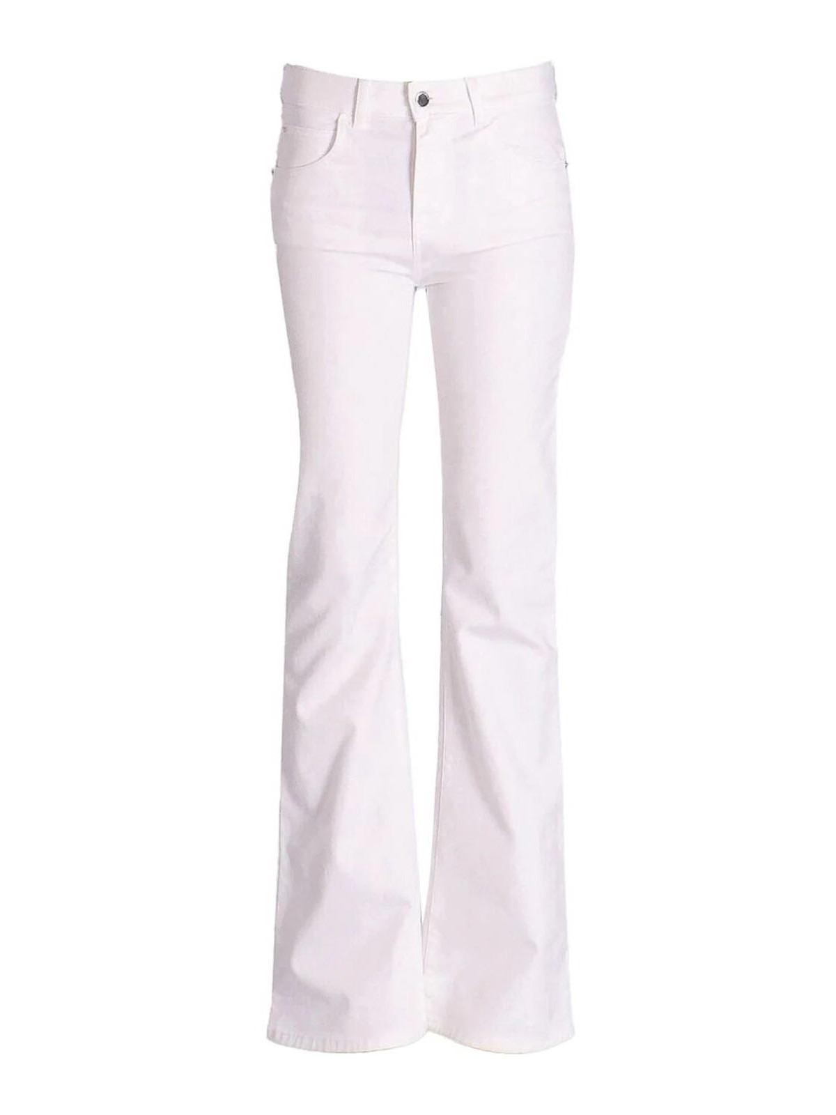 Shop Emporio Armani Flared Jeans In White