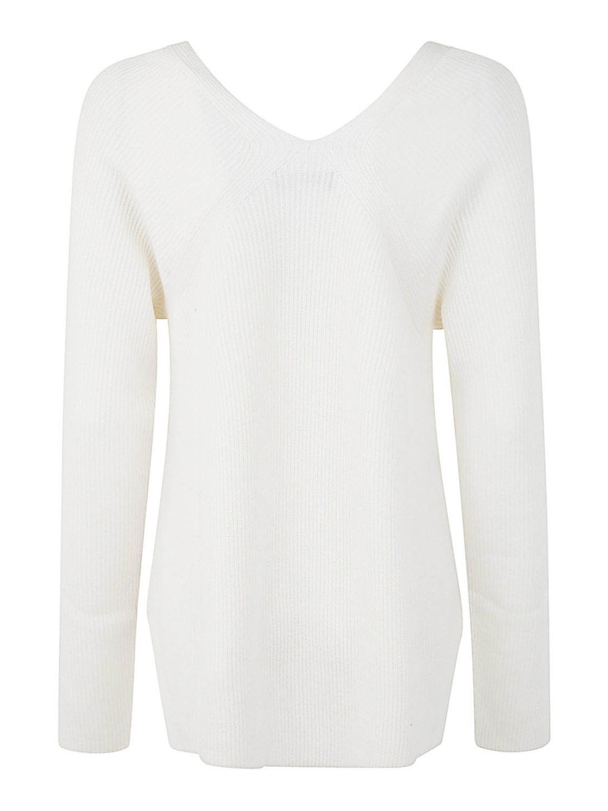 Shop Fabiana Filippi V Neck Sweater In White