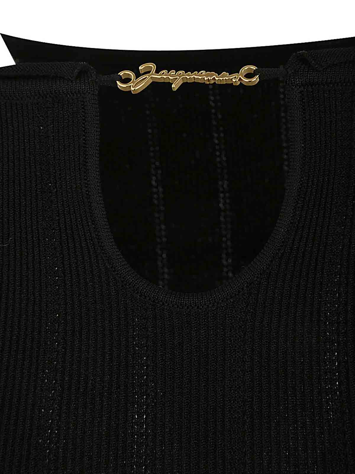 Shop Jacquemus Vestido Midi - Negro In Black