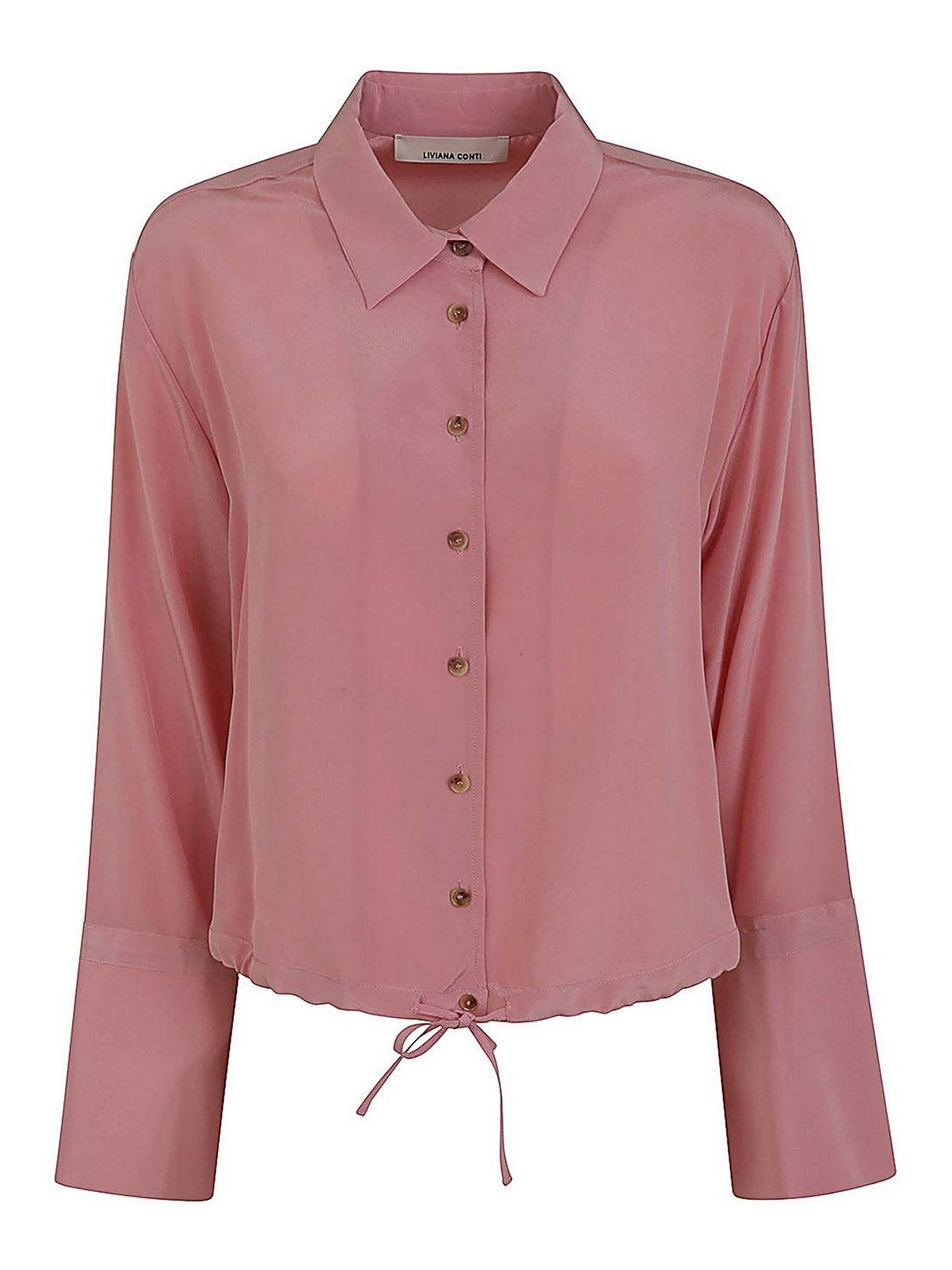 Liviana Conti Elastic Bottom Shirt In Pink