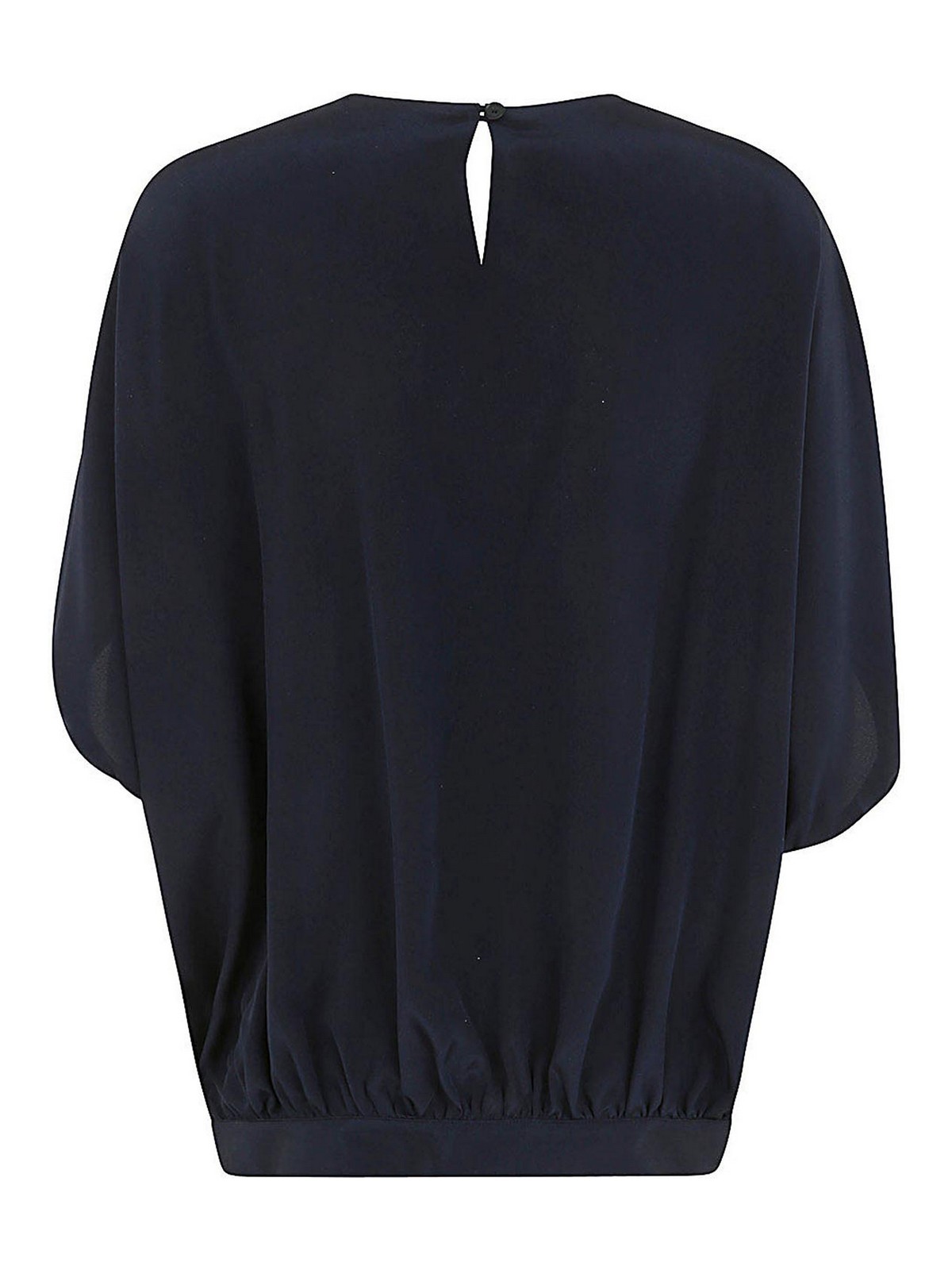 Shop Liviana Conti Silk Shirt In Blue