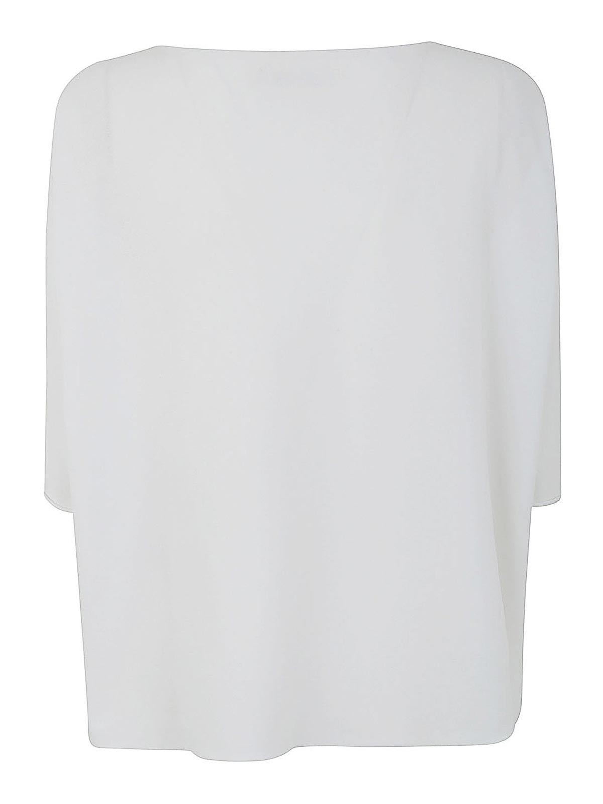 Shop Liviana Conti Asymmetric Crew Neck Sweater In White