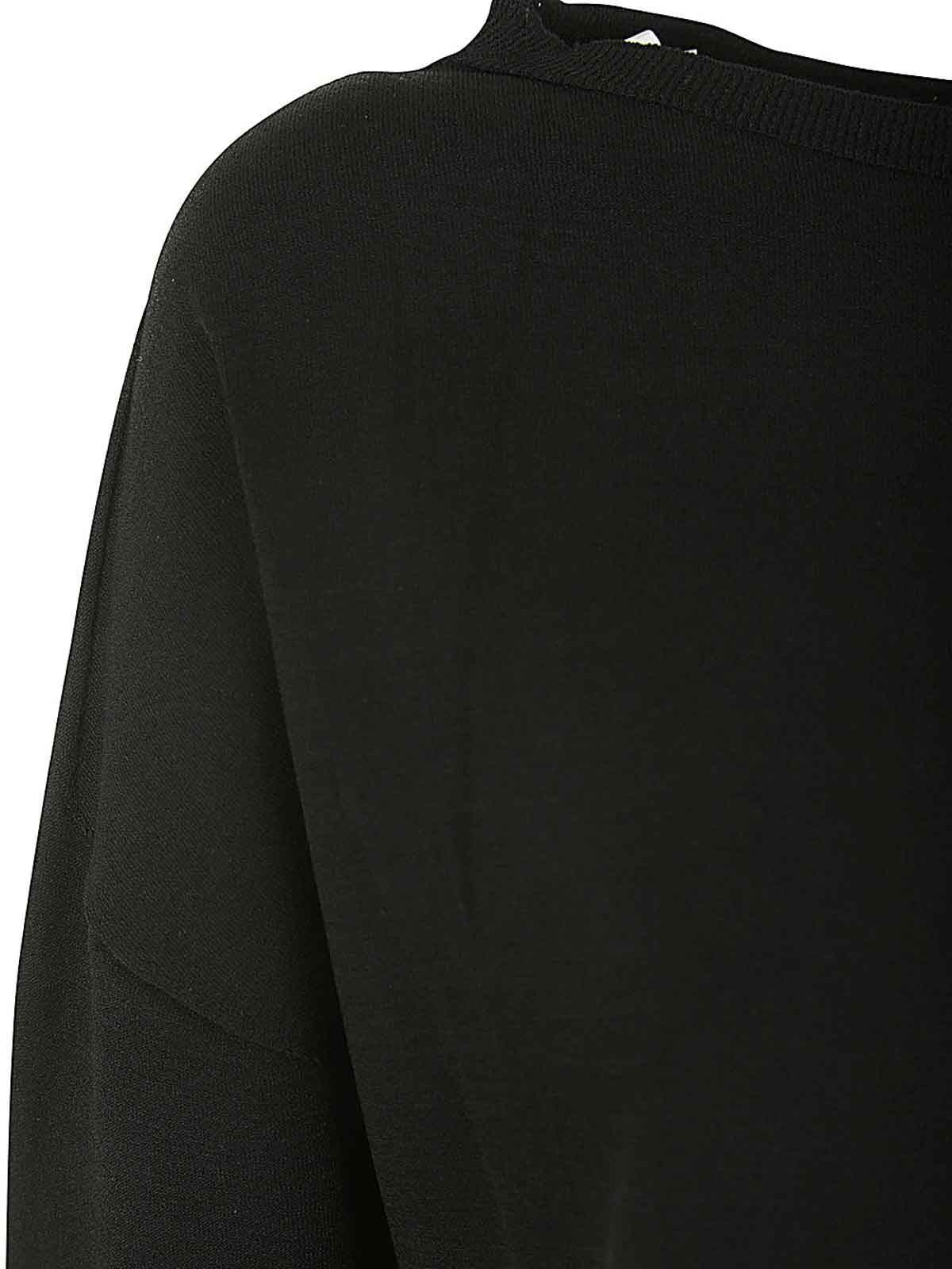 Shop Liviana Conti Crew Neck Sweater In Black