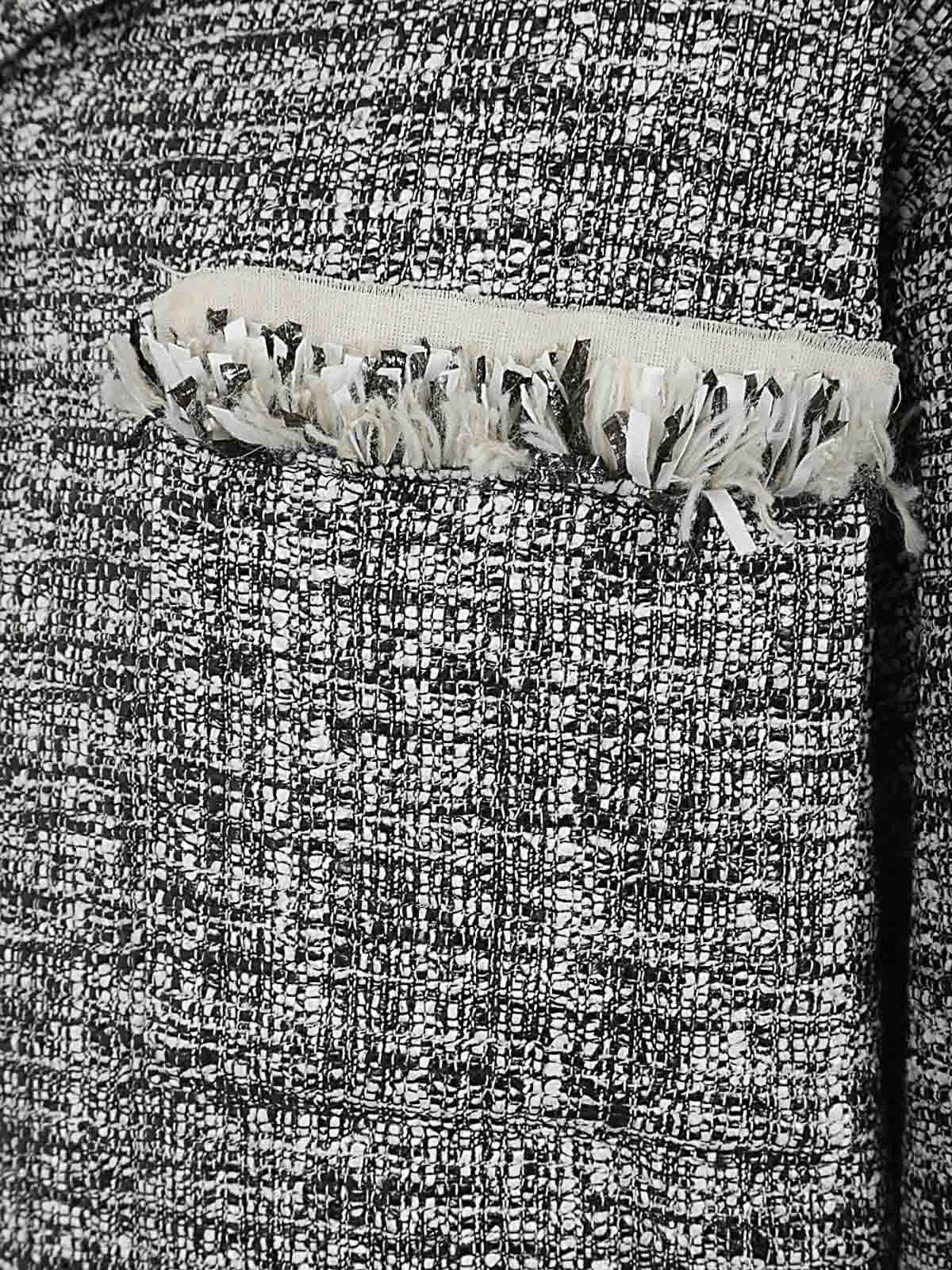 Shop Mantu' Fringed Long Jacket In Grey