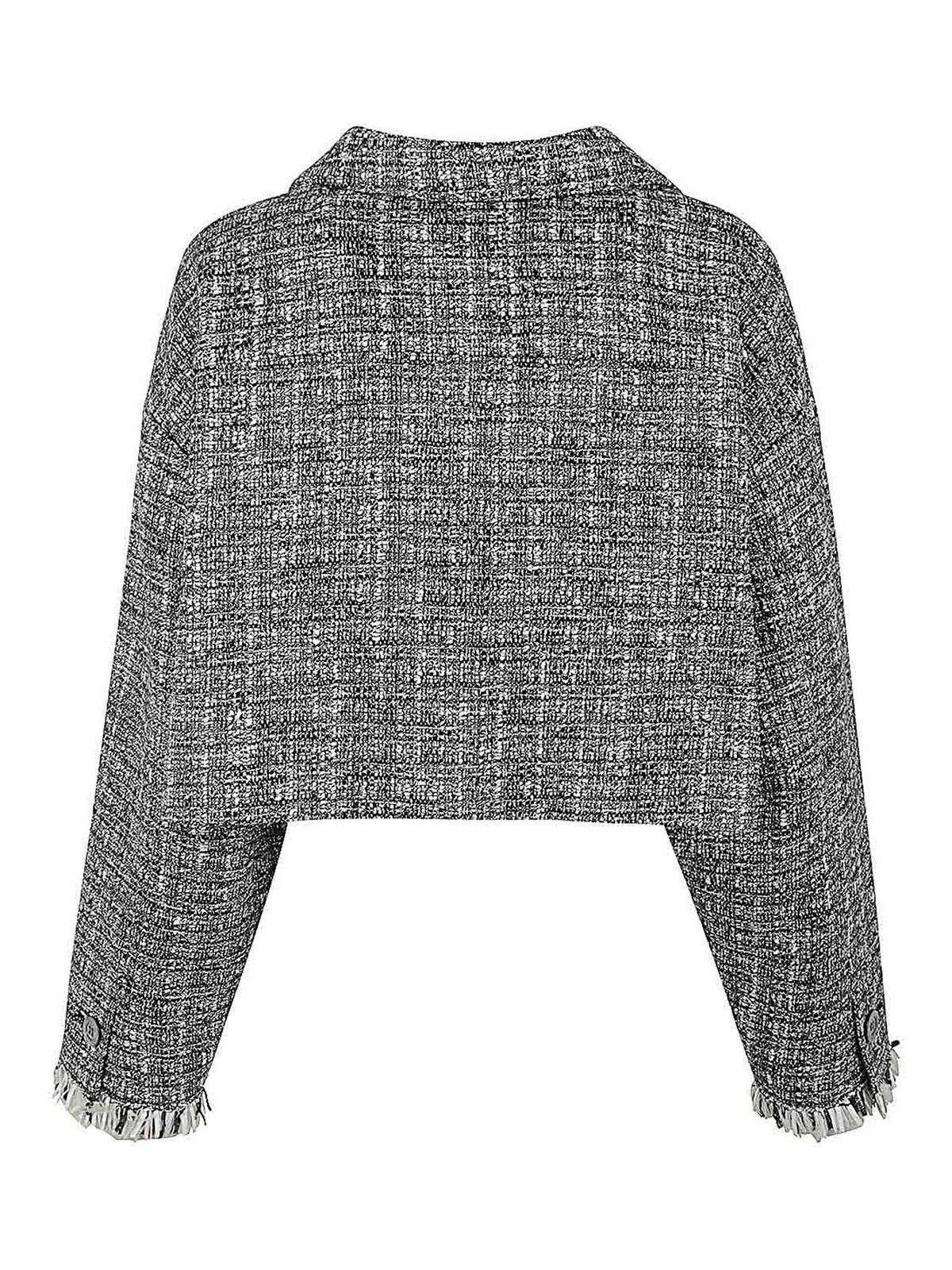 Shop Mantu' Fringed Jacket In Grey