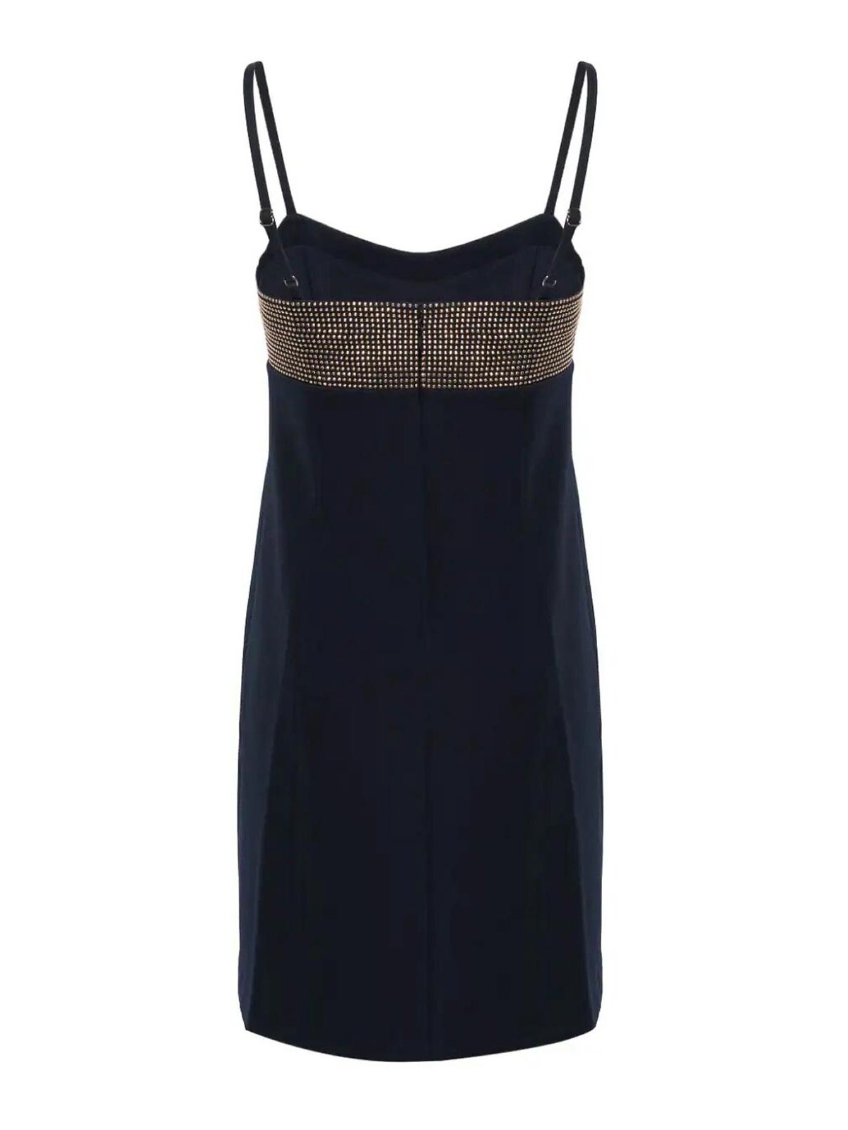 Shop Michael Kors Thin Straps Mini Dress In Blue