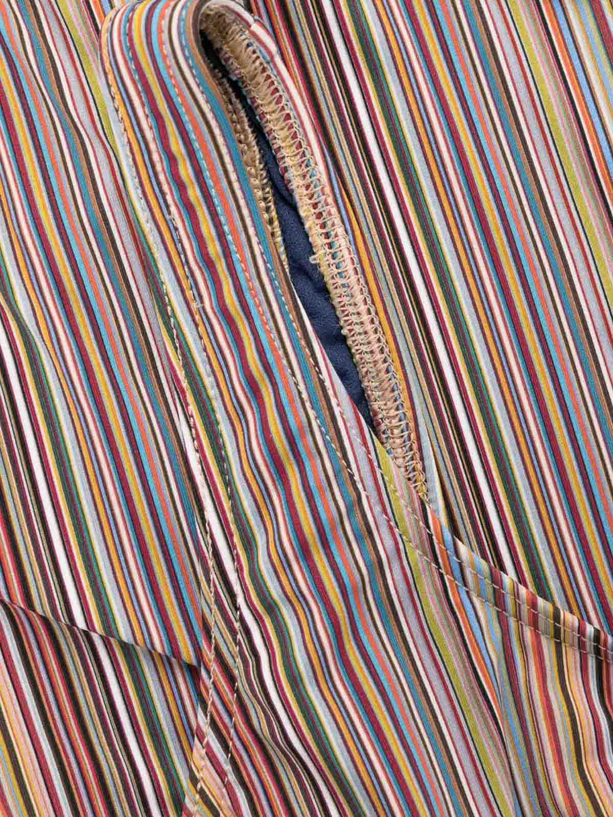 Shop Paul Smith Striped Swimsuit In Multicolour