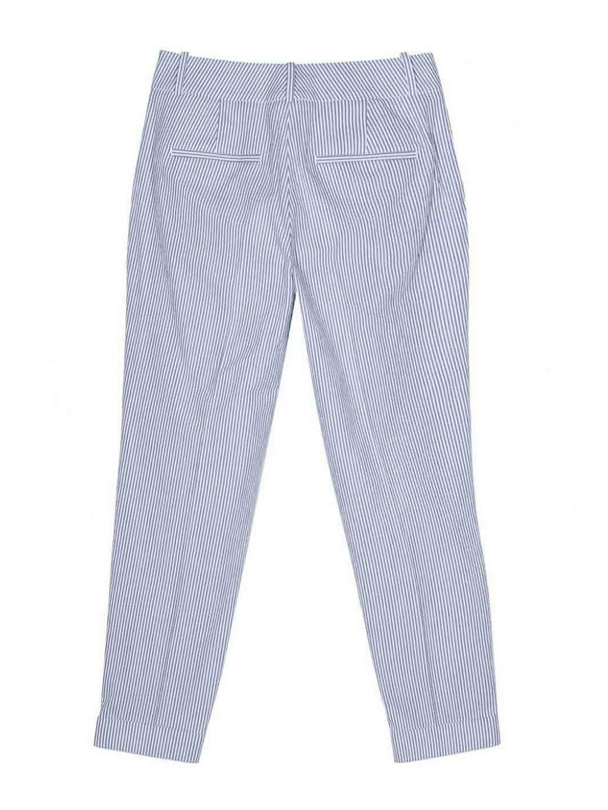 Shop Peserico Regular Pants With Lapel In Blue