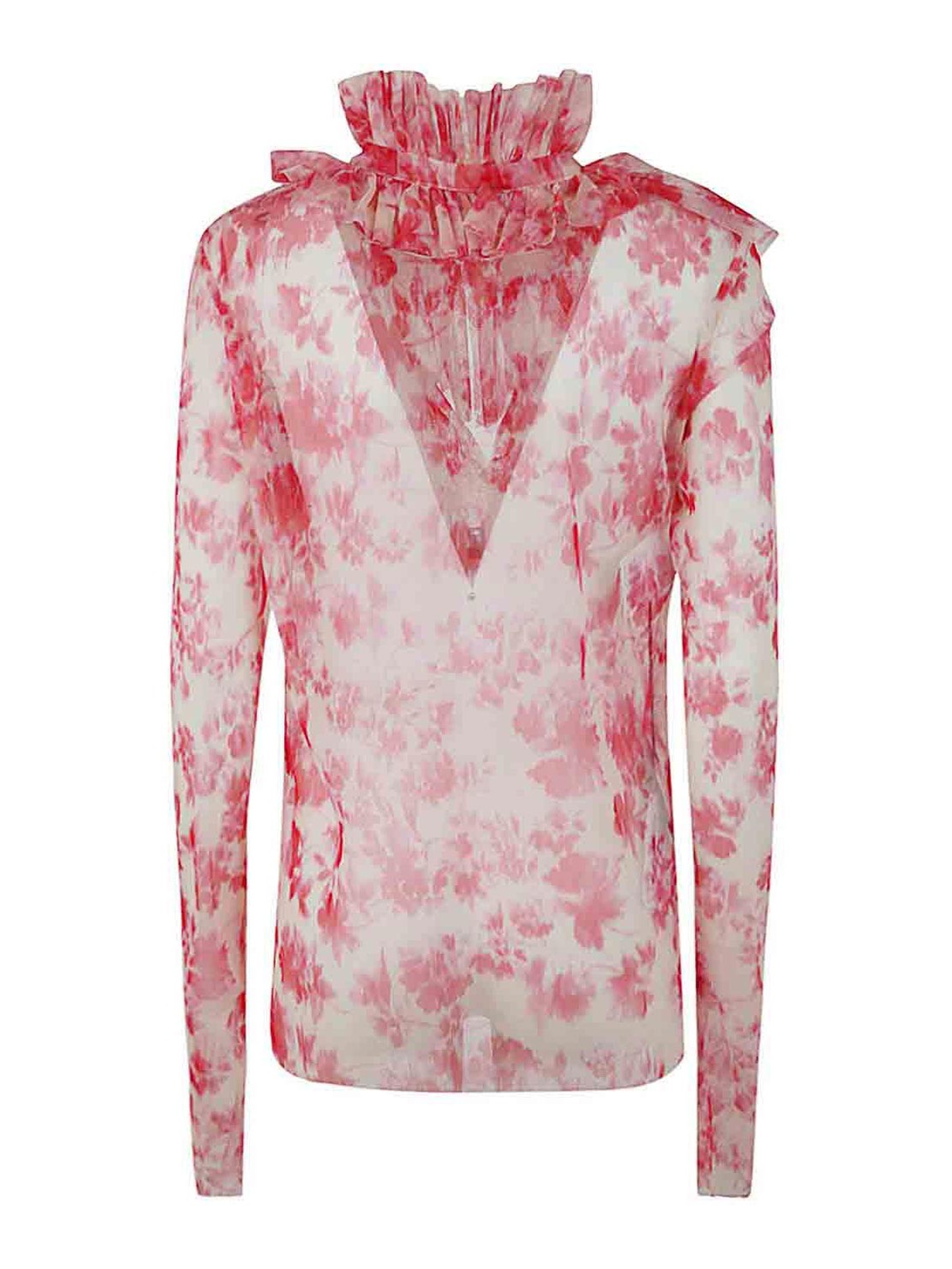 Shop Philosophy Di Lorenzo Serafini Long Sleeves Printed Sweater In Pink