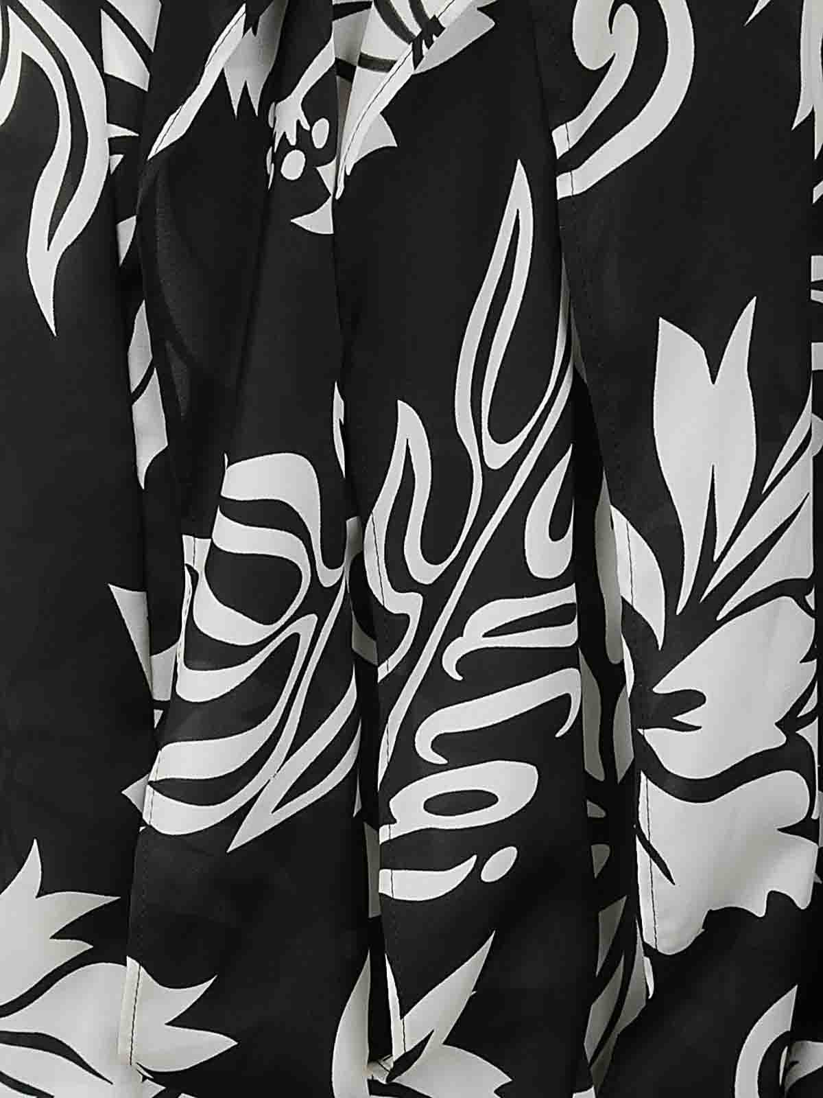 Shop Sacai Floral Print Cotton Jersey T-shirts In Black