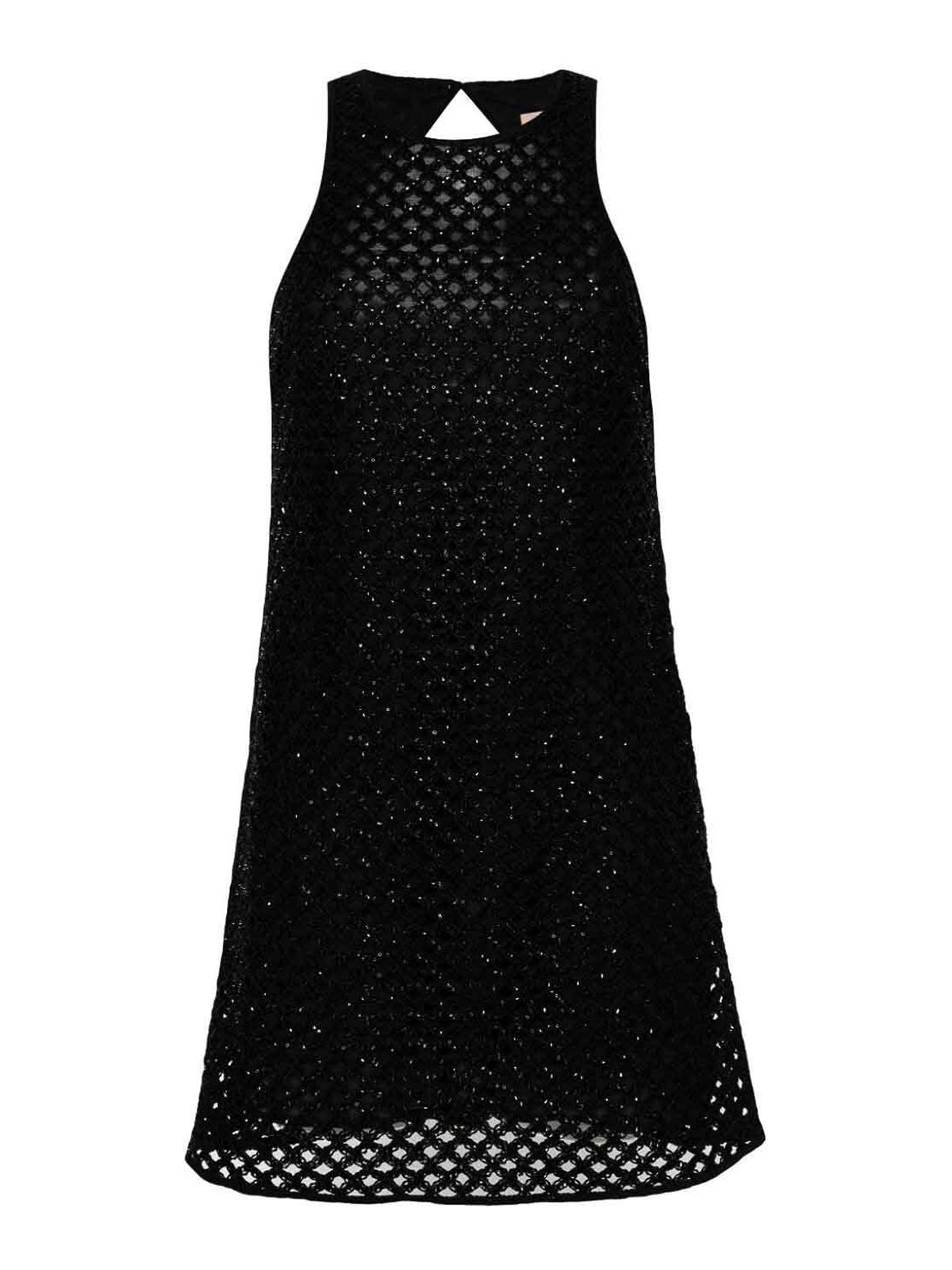 Shop Twinset Sleeveless Mini Dress In Black
