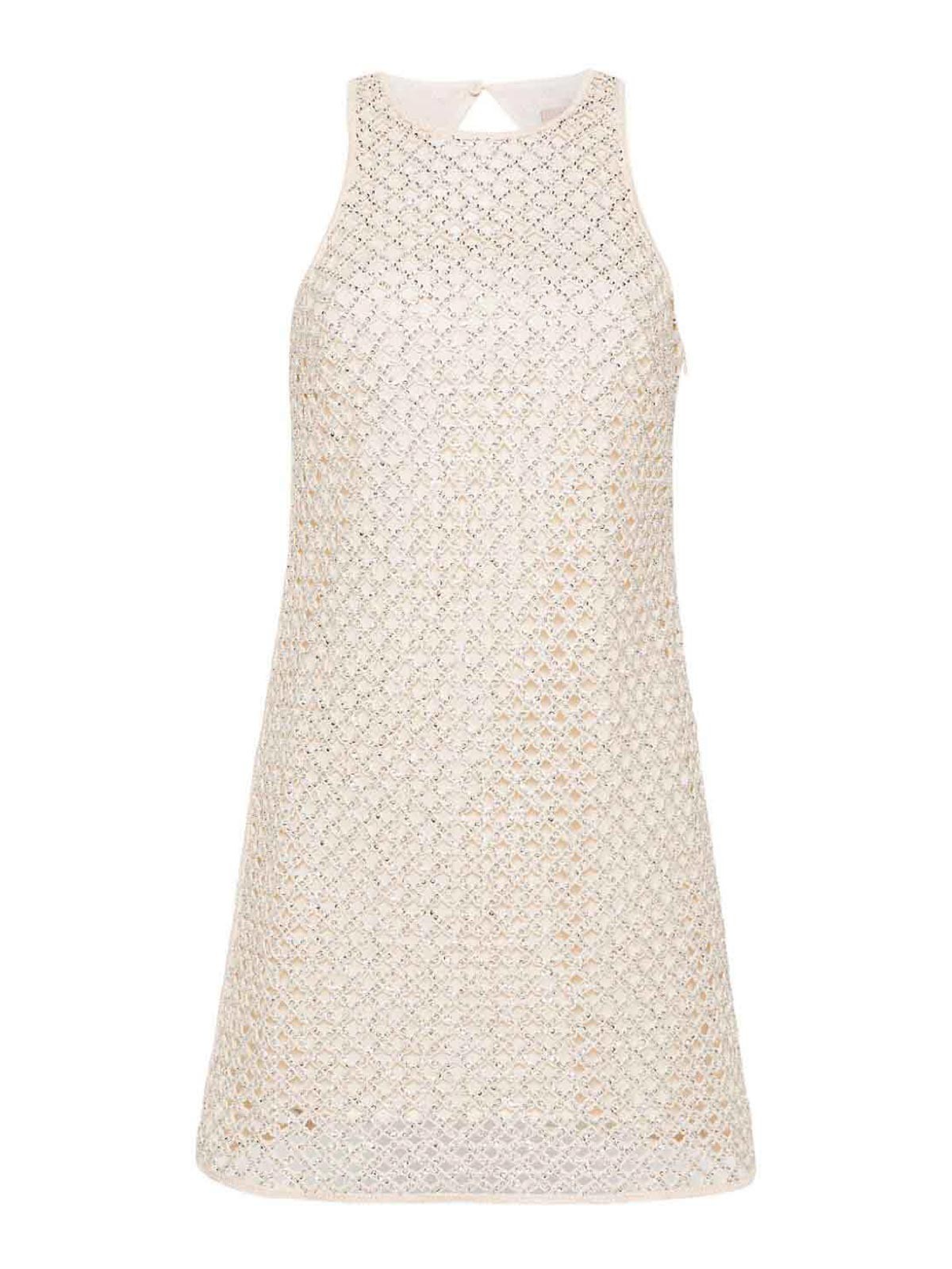 Shop Twinset Sleeveless Mini Dress In White