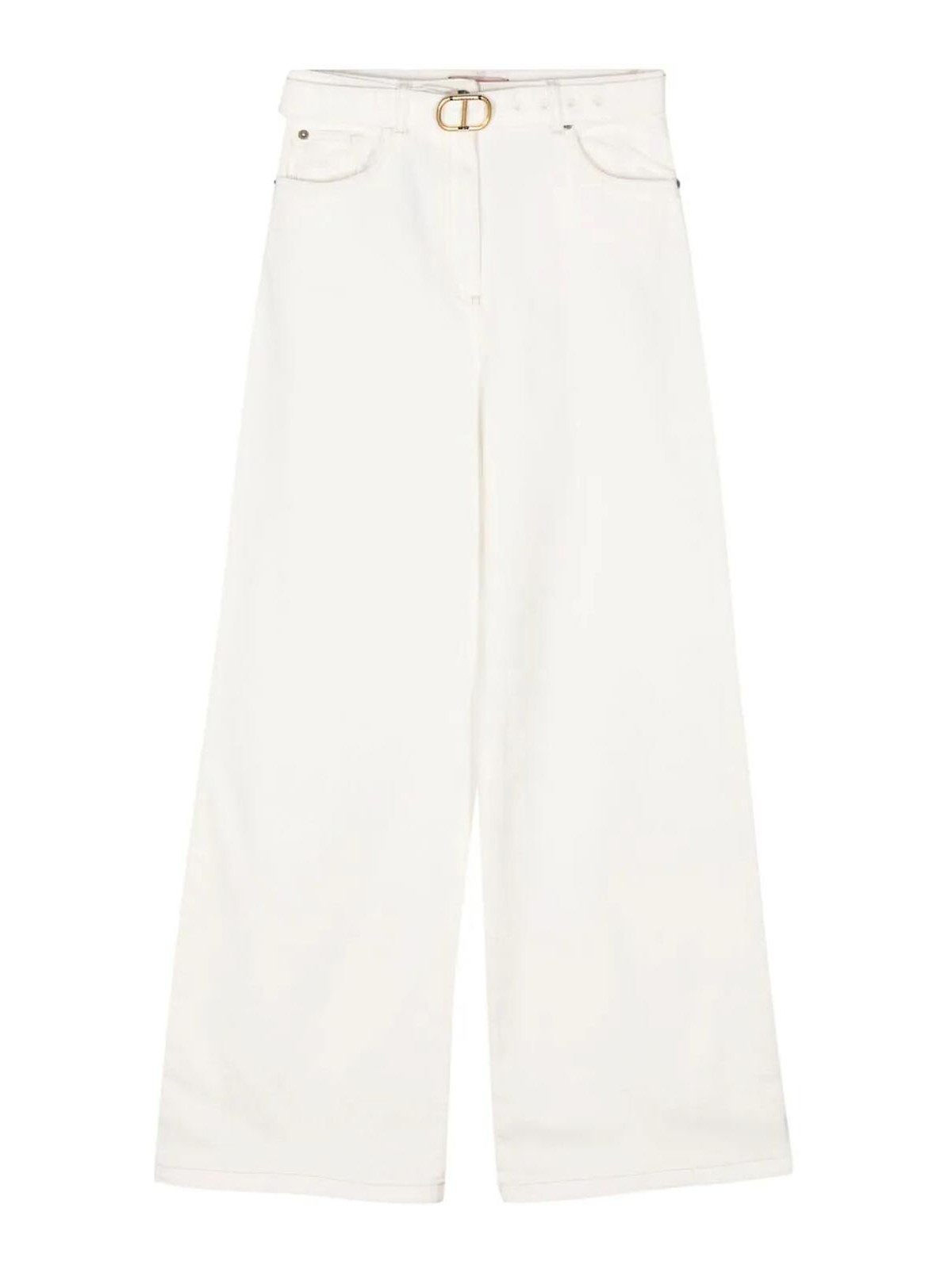 Shop Twinset Jeans Boot-cut - Blanco In White