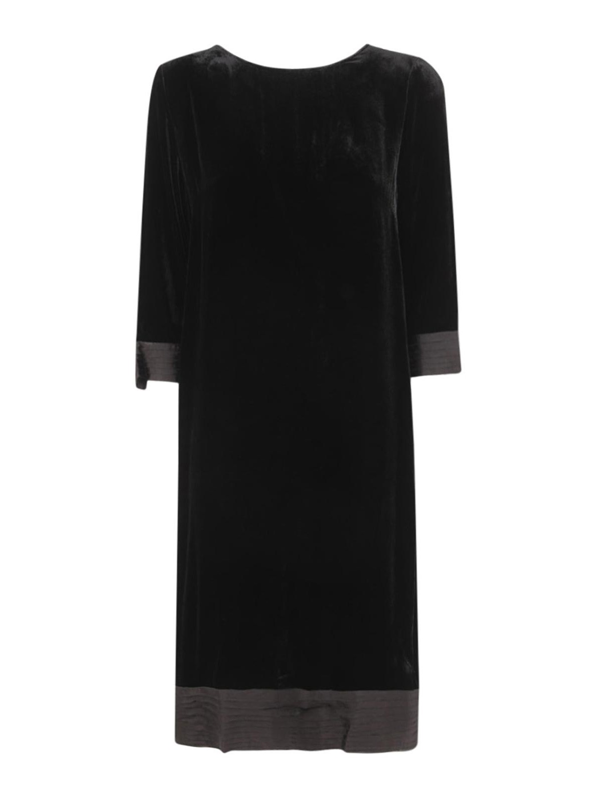 Shop Bianco Levrin Vestido Midi - Negro In Black