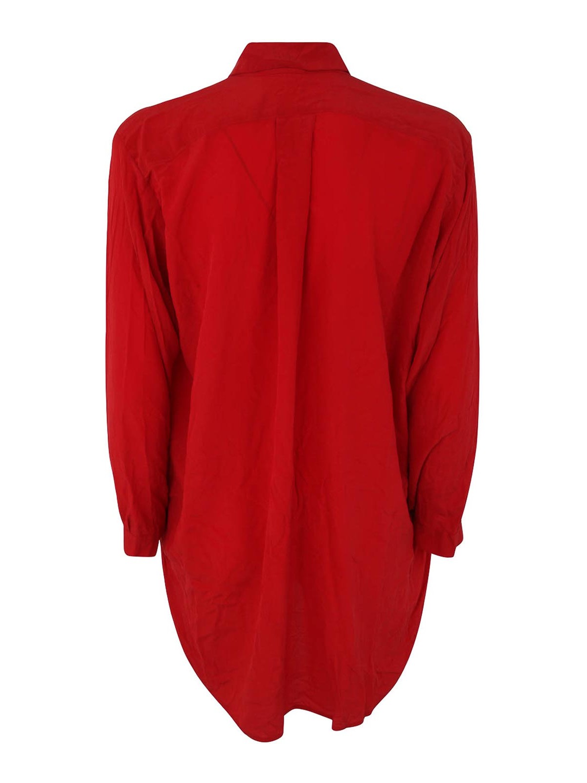 Shop Daniela Gregis Fratello Larga Andrea Silk Shirt In Red