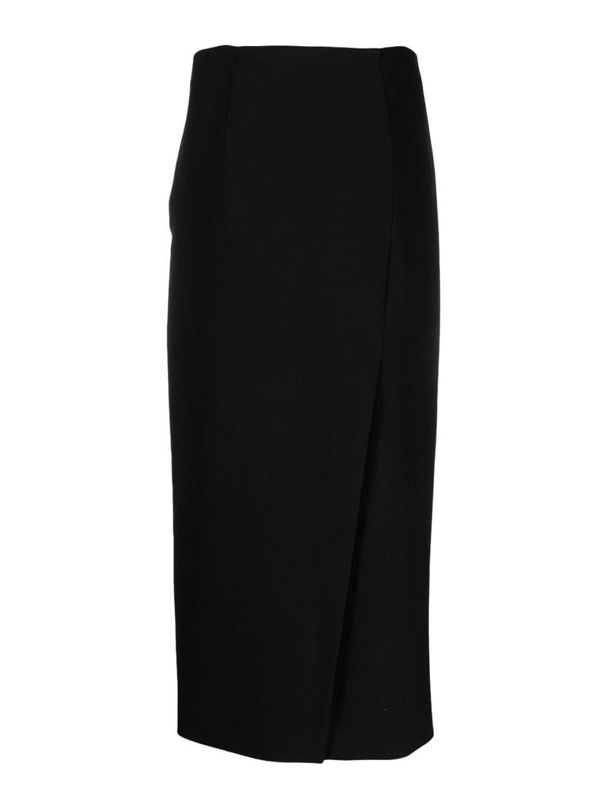 Shop Emporio Armani Longuette Skirt In Black