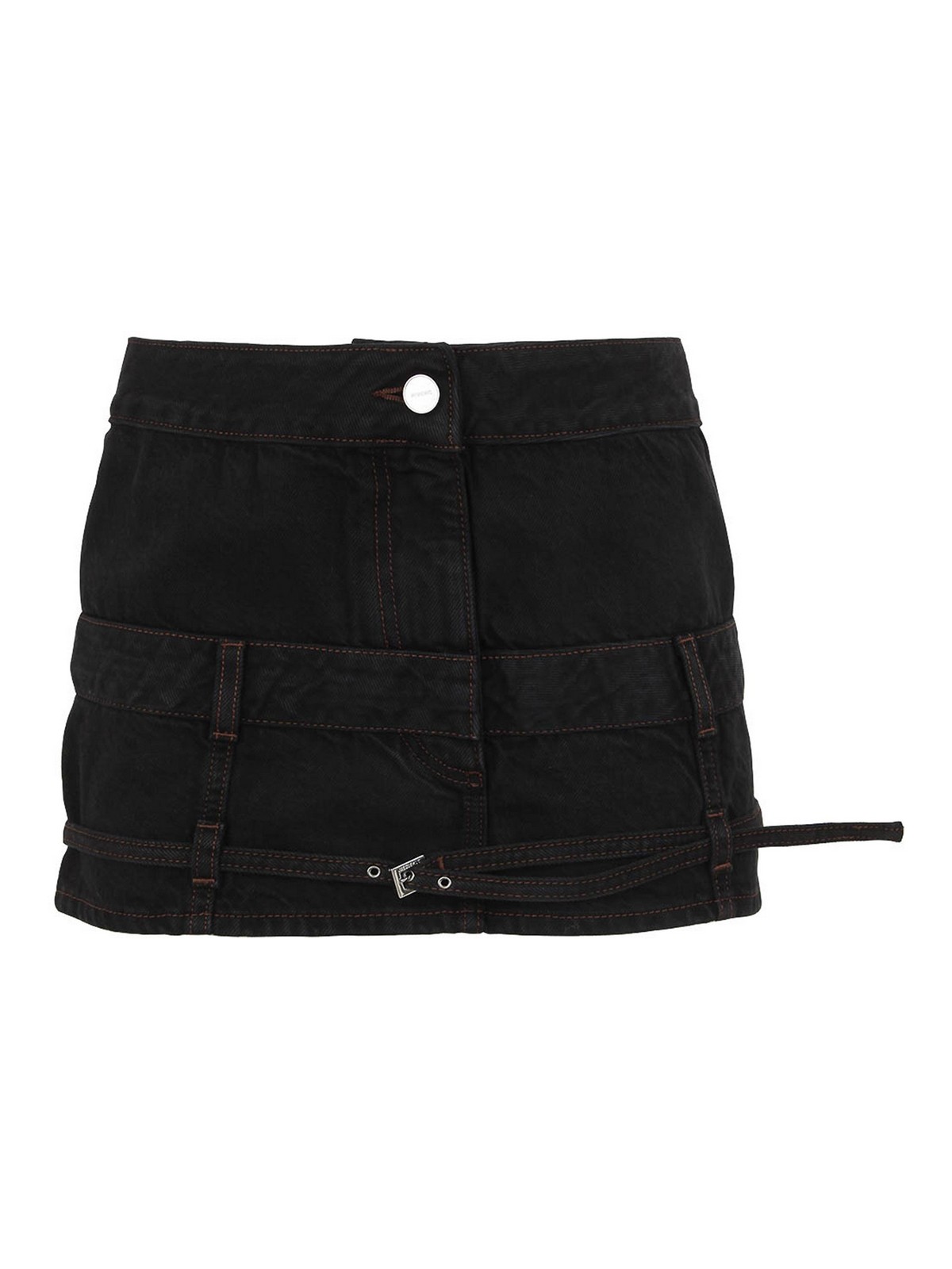Jacquemus Cotton Mini Skirt In Brown