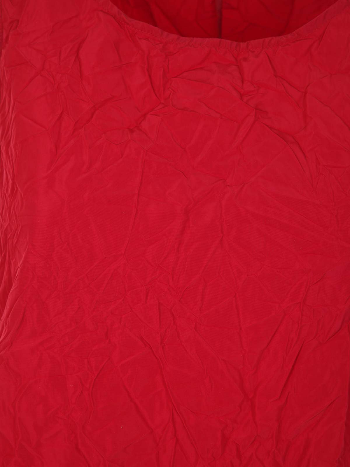 Shop Maria Calderara Marionetta Crinkled Opaque Taffeta Long Dress In Red