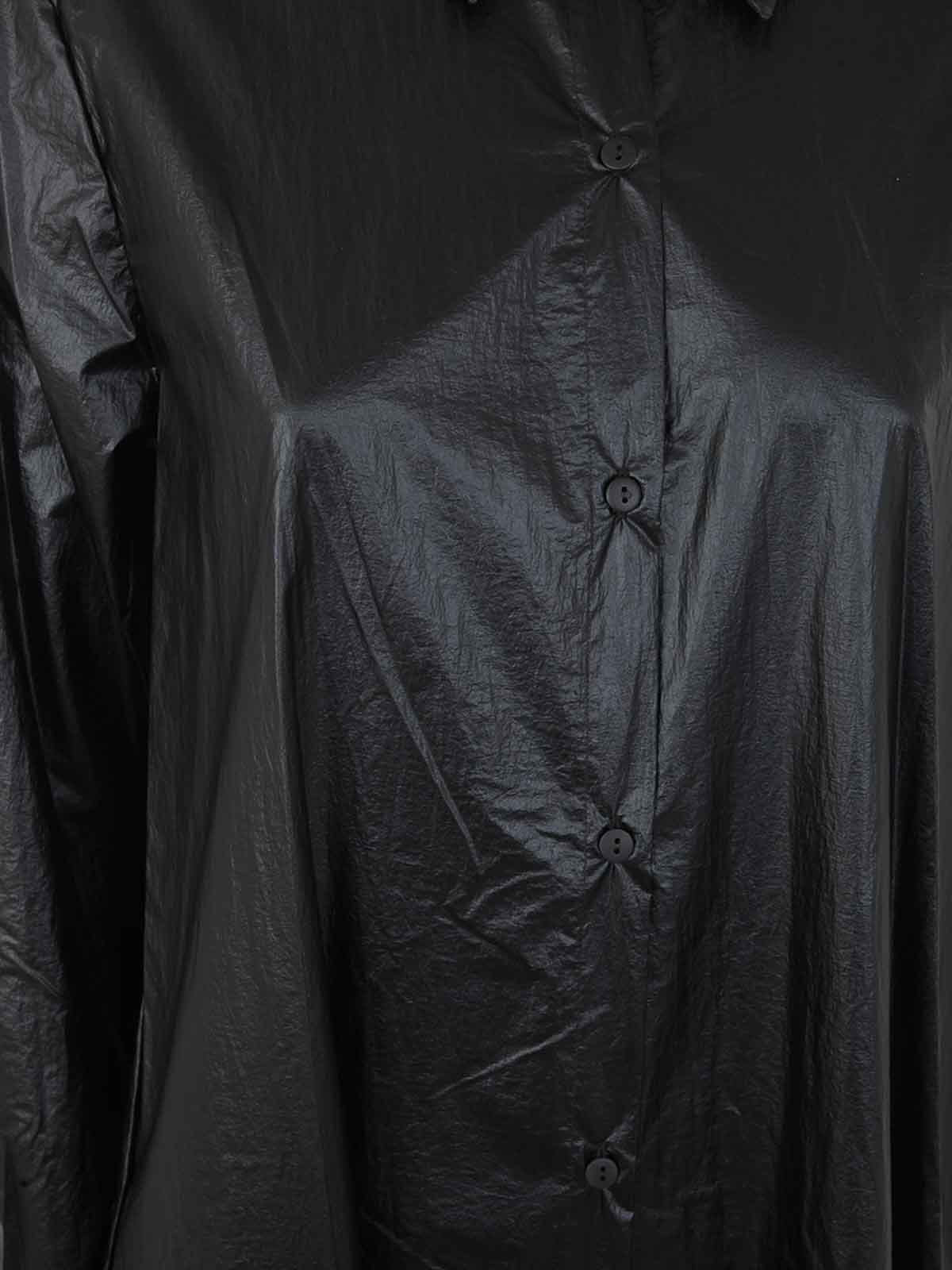 Shop Maria Calderara Wrap Shirt In Black