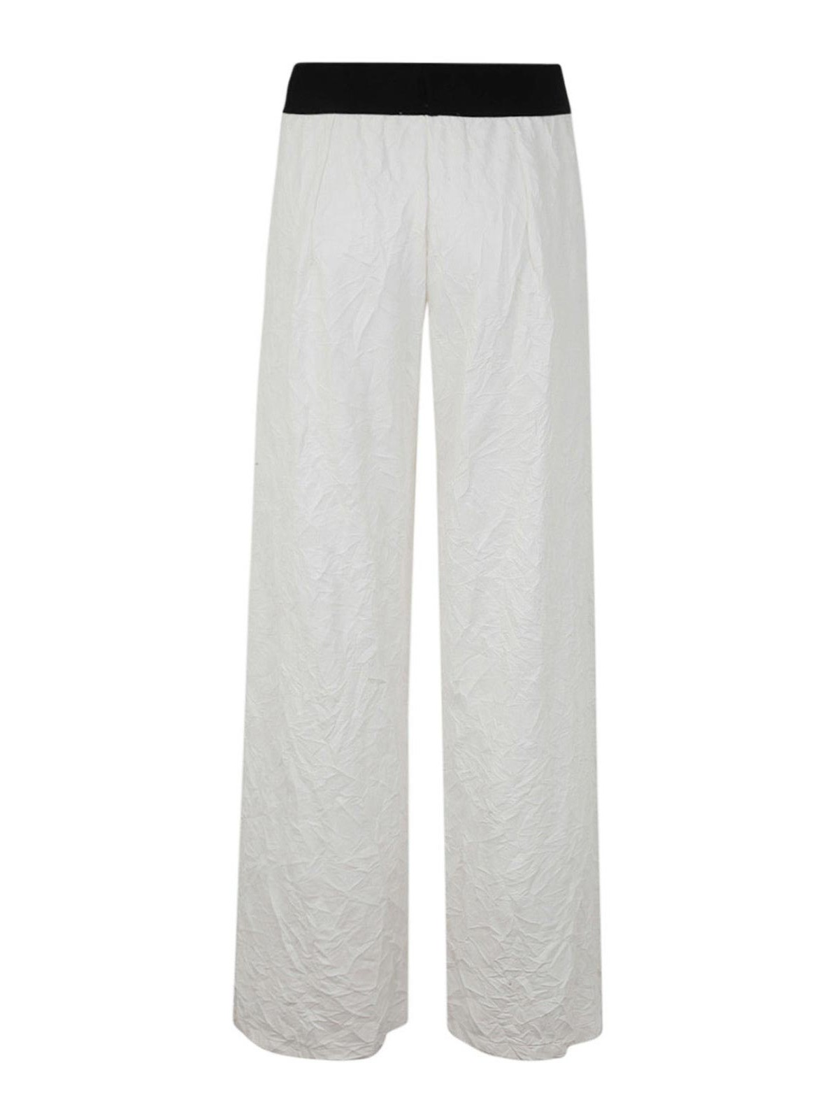 Shop Maria Calderara Long Trousers In White