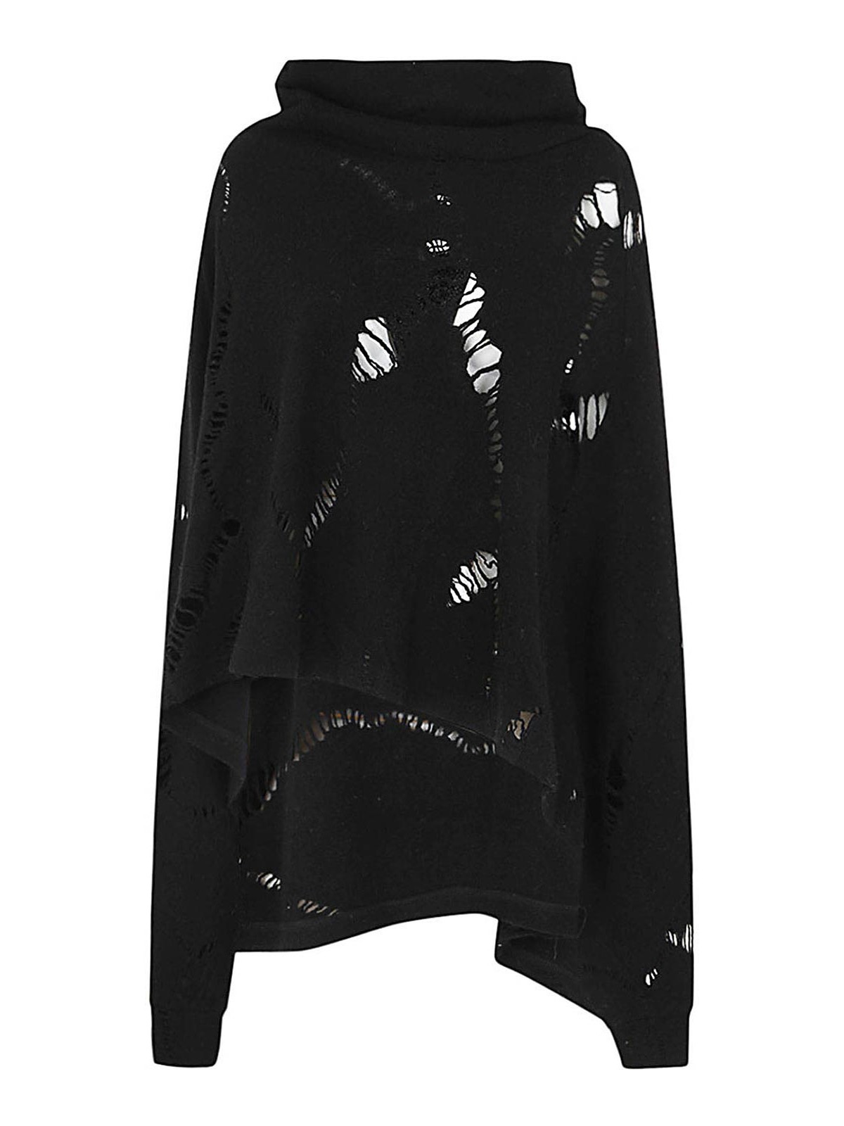 Shop Y's Poncho With Sleeves In Black