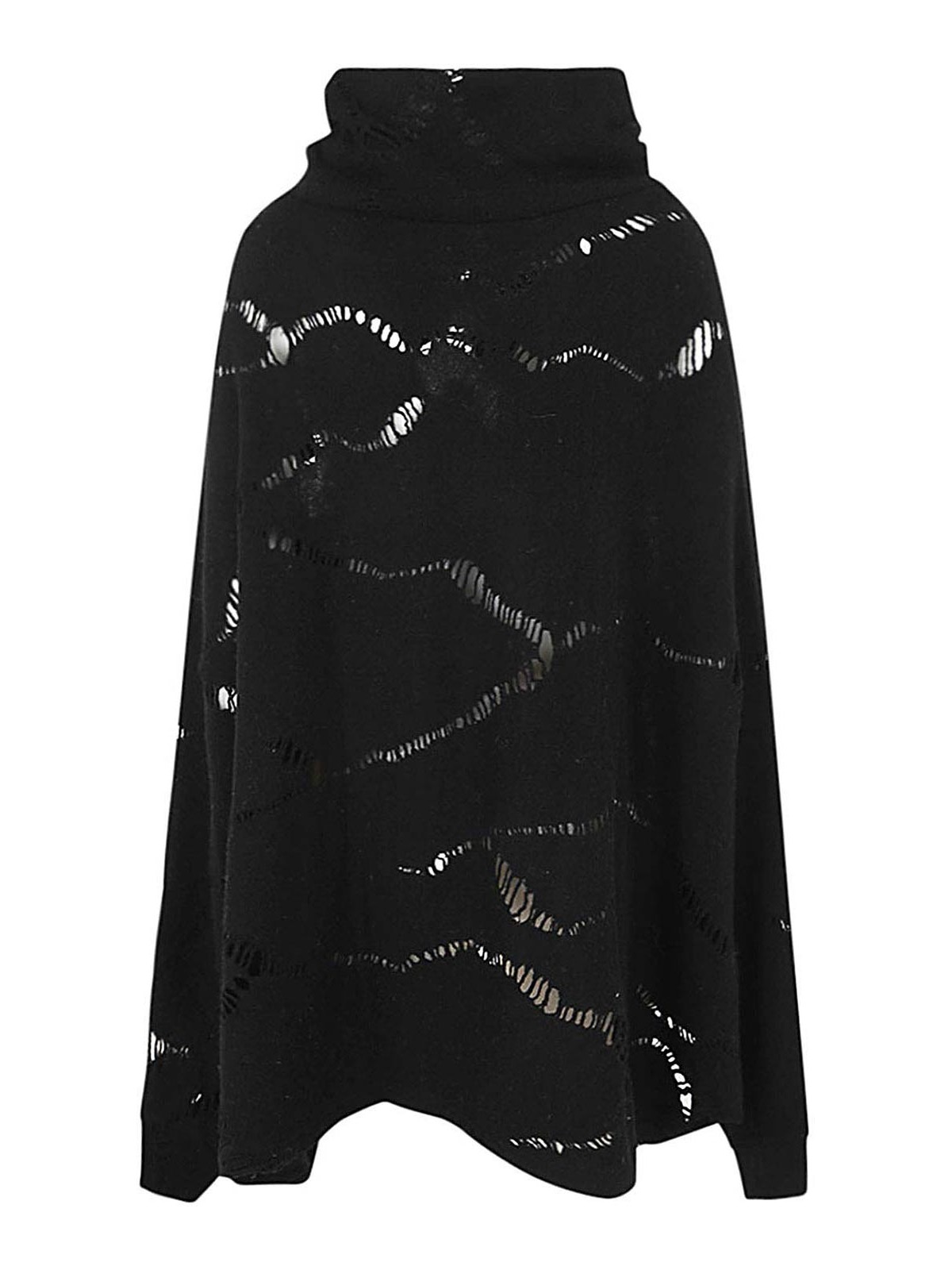 Shop Y's Poncho With Sleeves In Black
