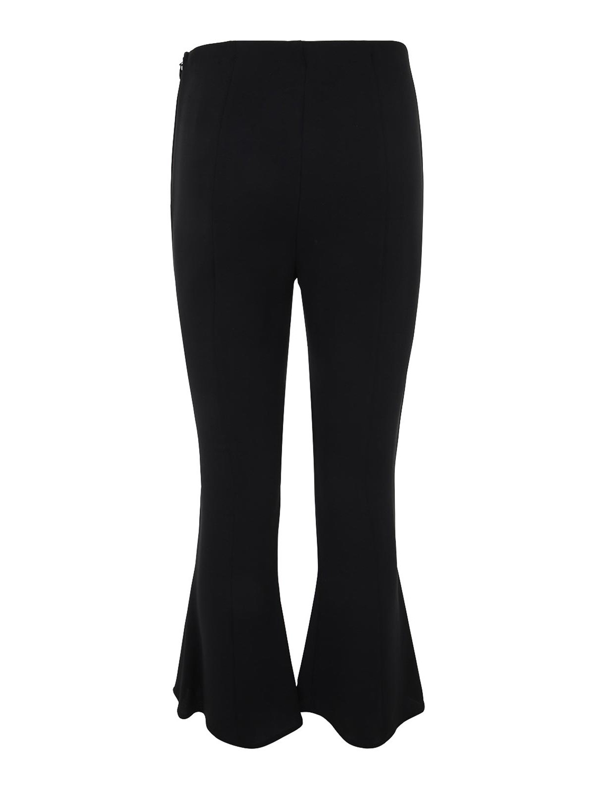 Shop Blumarine Flared And Cropped Trousers In Black