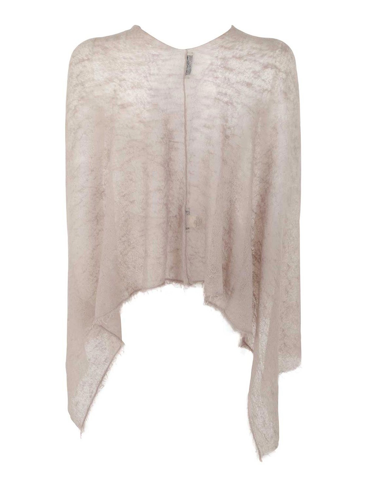 Shop Mirror In The Sky Semi Felted Poncho In White