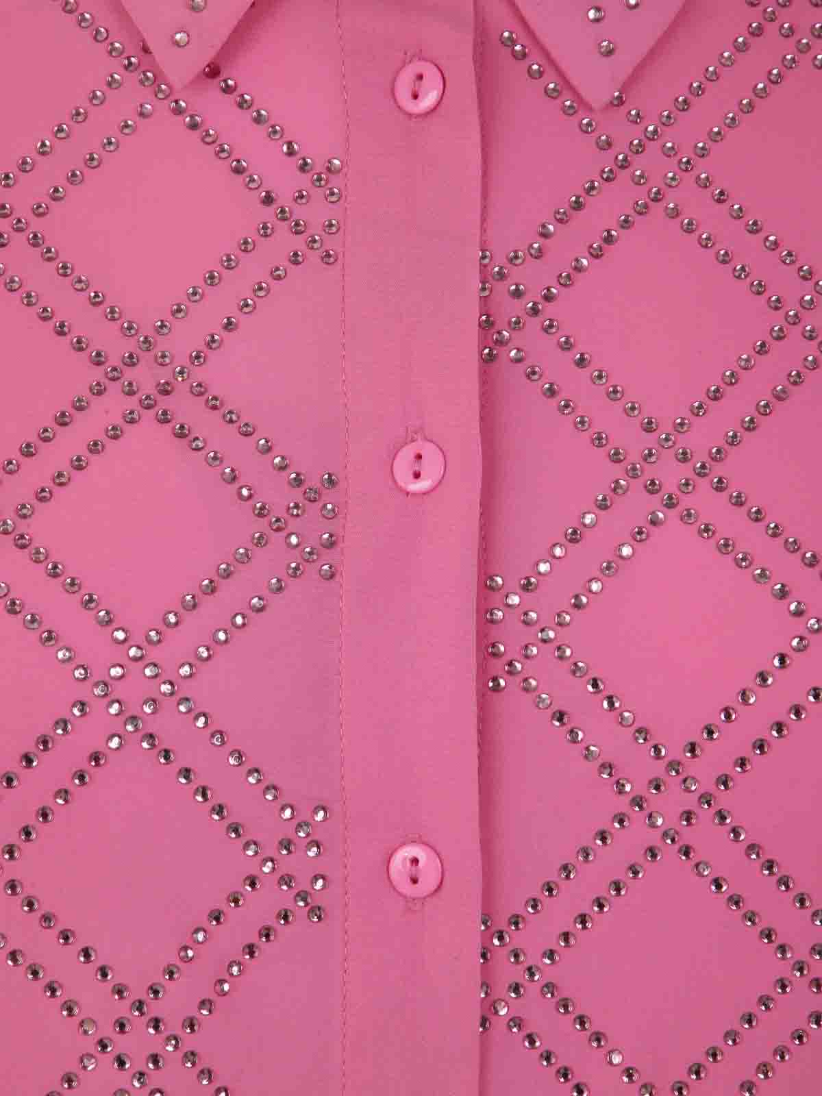 Shop P.a.r.o.s.h Crystals Detail Blouse In Pink