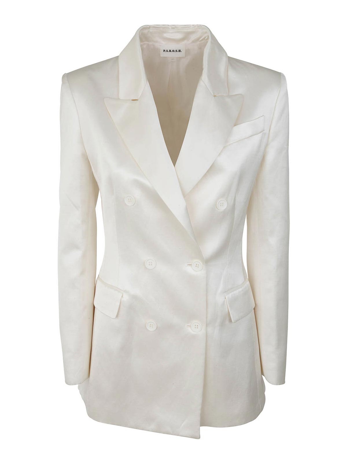 P.a.r.o.s.h Double Breasted  Blazer In White