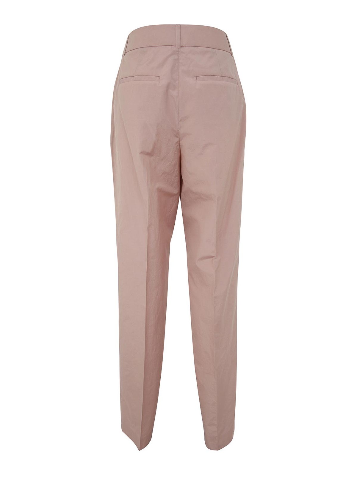 Shop Peserico Popeline Regular Trousers In Pink