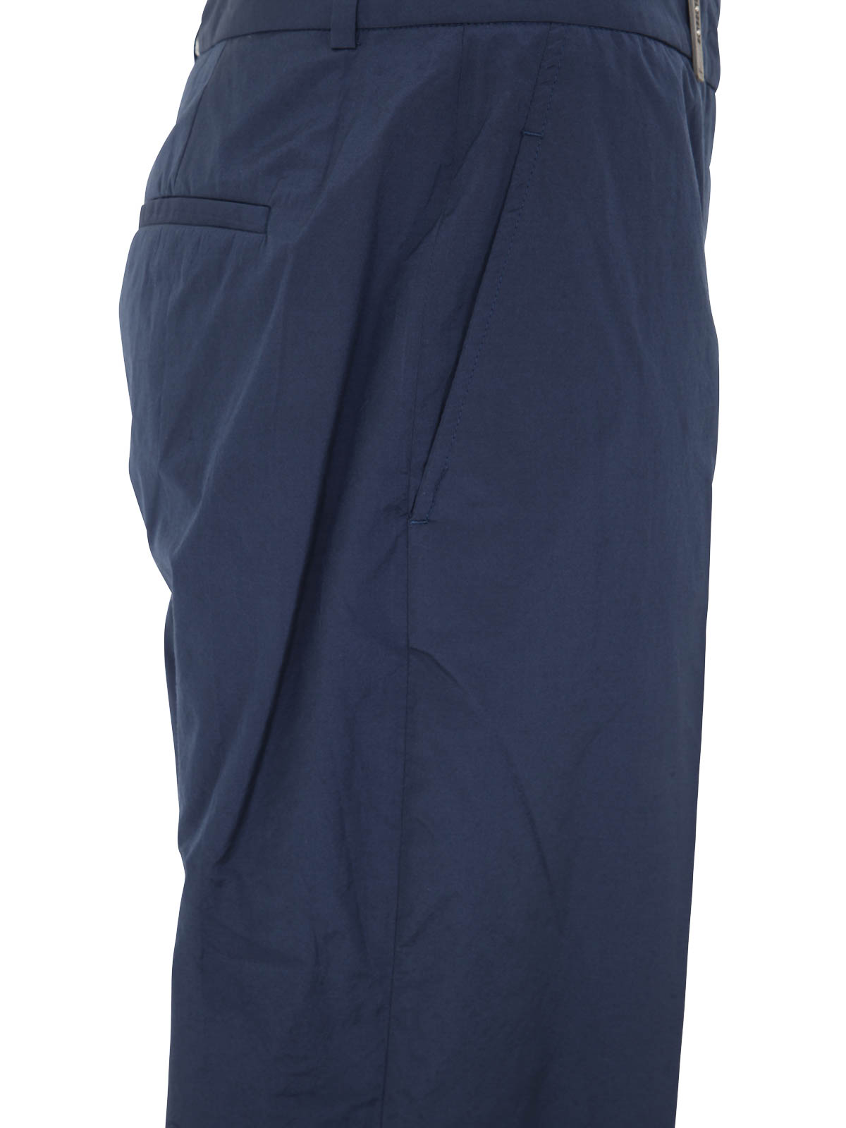 Shop Peserico Popeline Regular Trousers In Blue