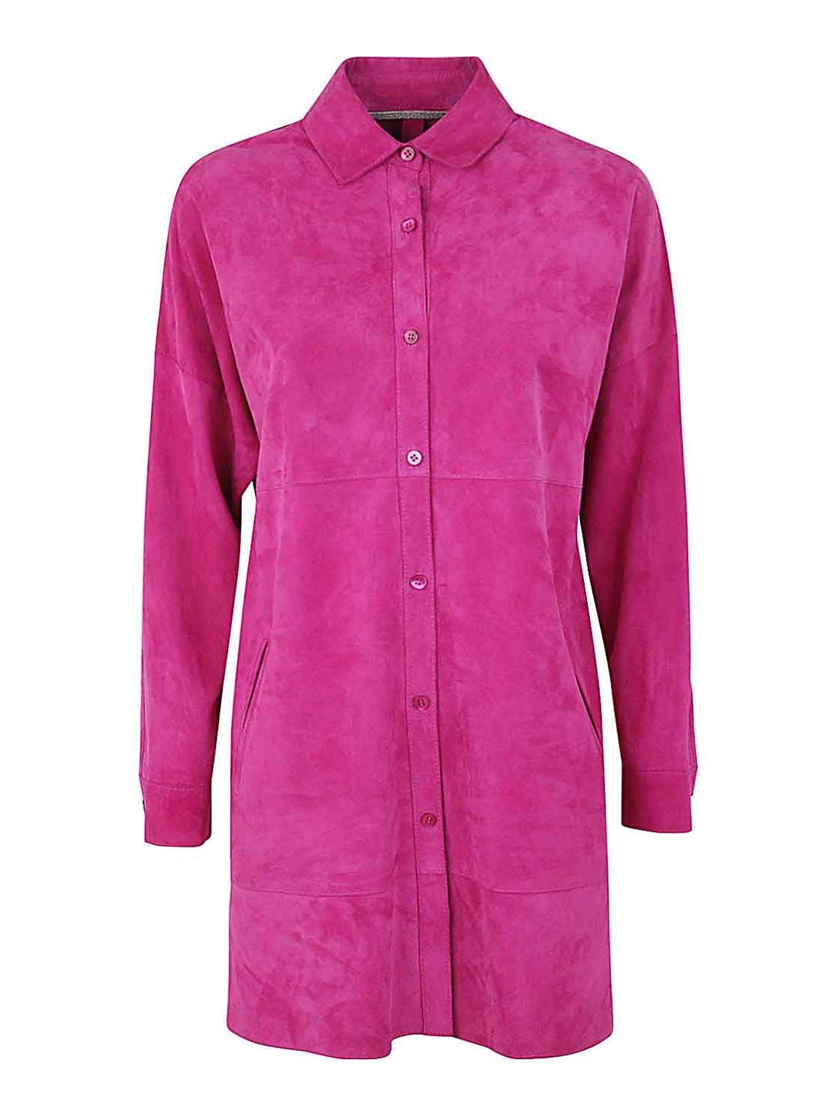 Shop The Jackie Leathers Swan Long Sleeves Trench In Pink