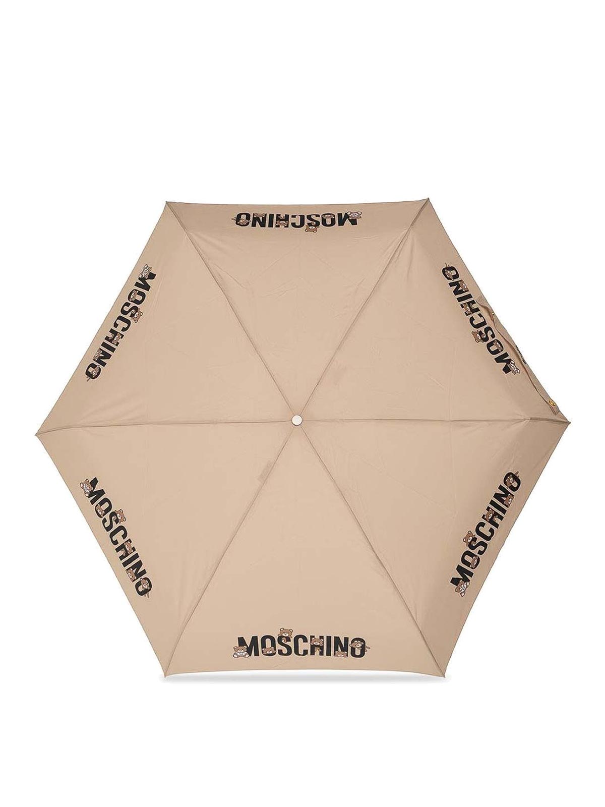 Moschino Supermini Umbrella In Brown